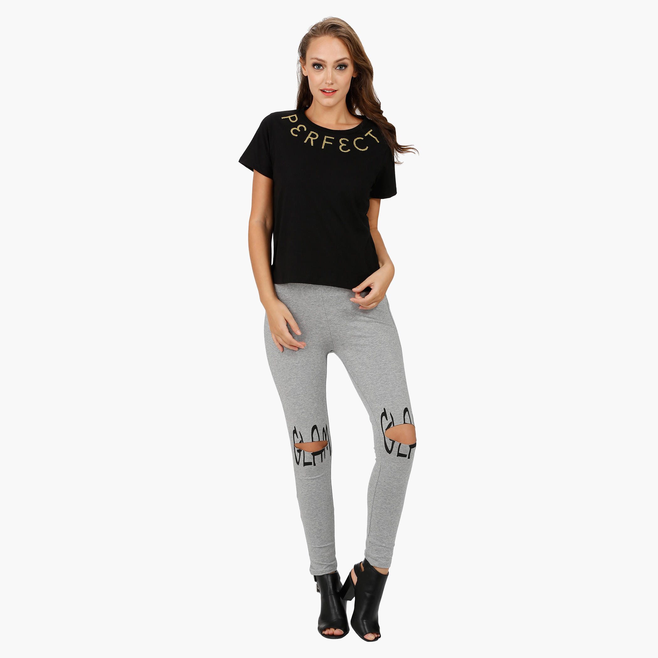 Embellished T-shirt with Crew Neck and Short Sleeves-women-clothing-tshirts-image-10
