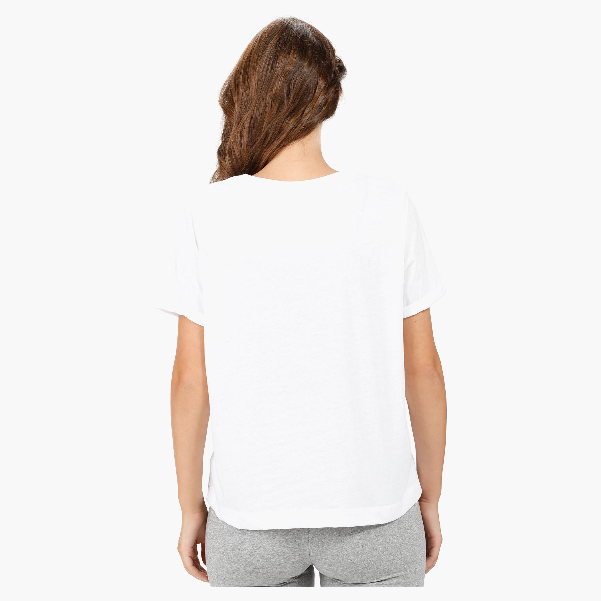 Printed T-shirt with Beaded Embellishment and Round Neck-women-clothing-tshirts-image-2