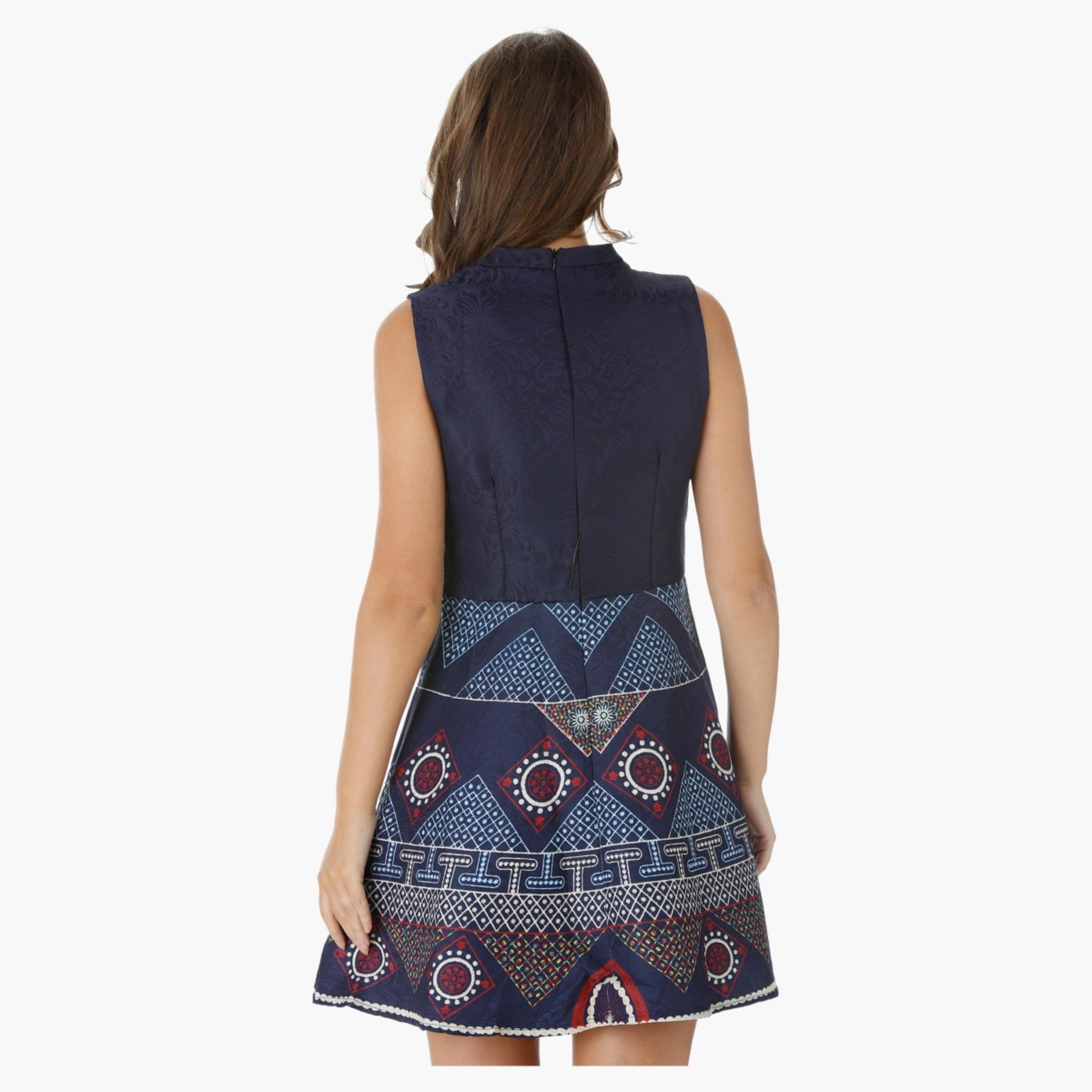 Embroidered Sleeveless Dress with Round Neck-women-clothing-dresses-image-2