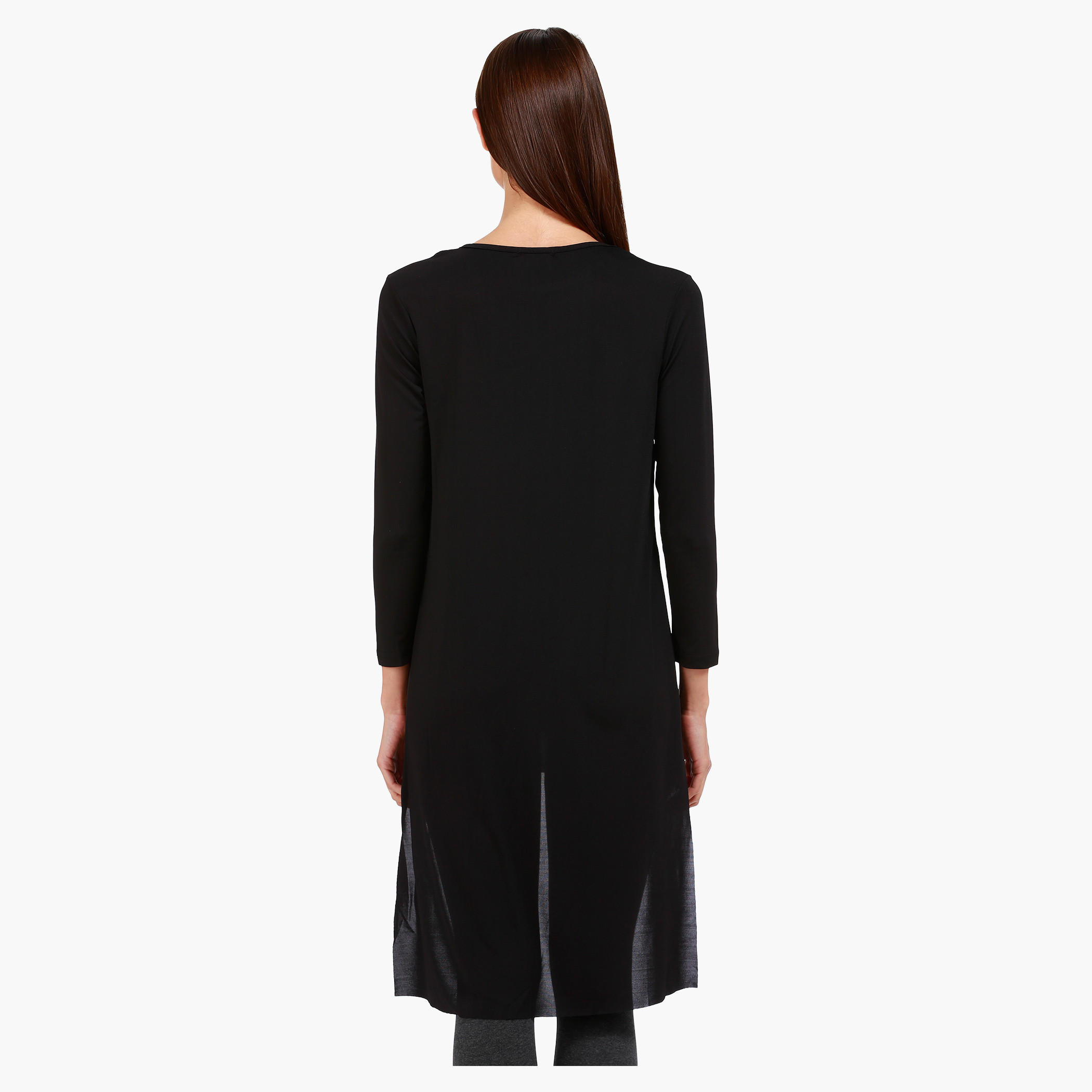 Plain Shirt with Crew Neck in Regular Fit-women-clothing-shirtsandblouses-blouses-image-2