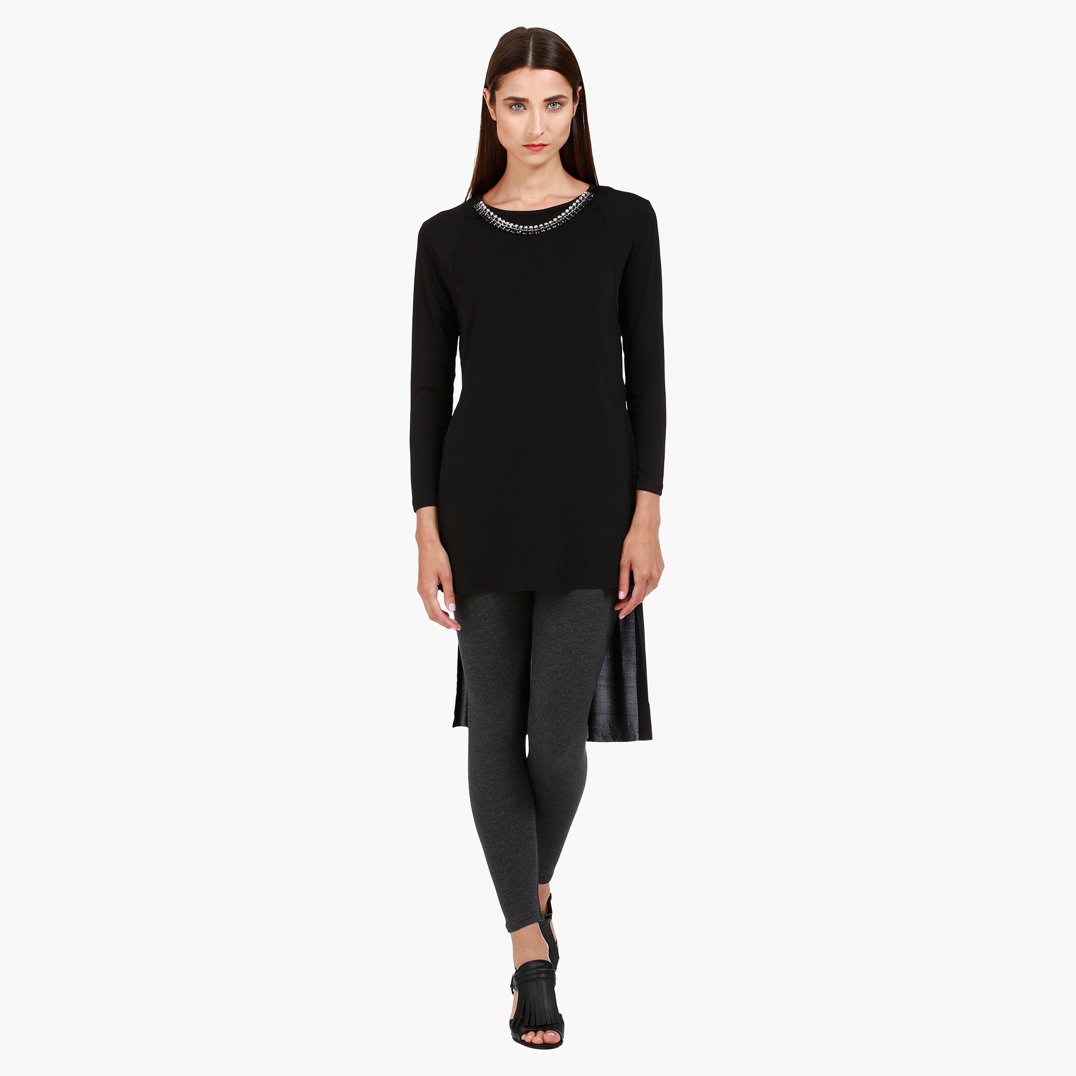 Plain Shirt with Crew Neck in Regular Fit-women-clothing-shirtsandblouses-blouses-image-5