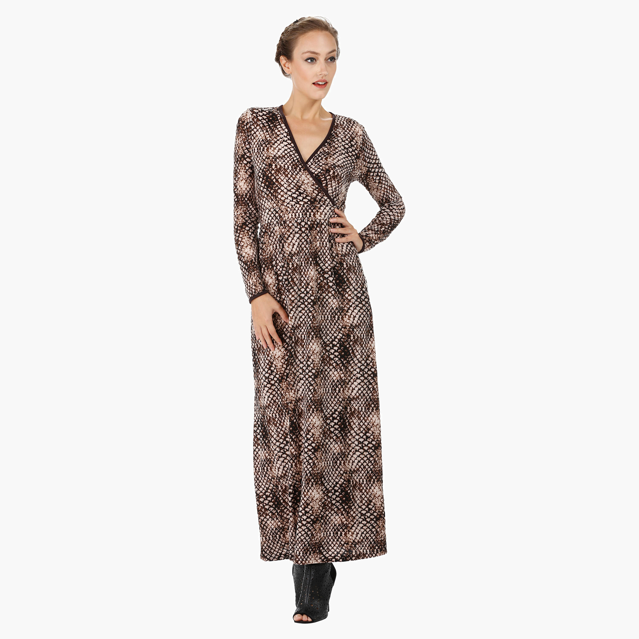 Wrap Style Maxi Dress-women-clothing-dresses-image-1