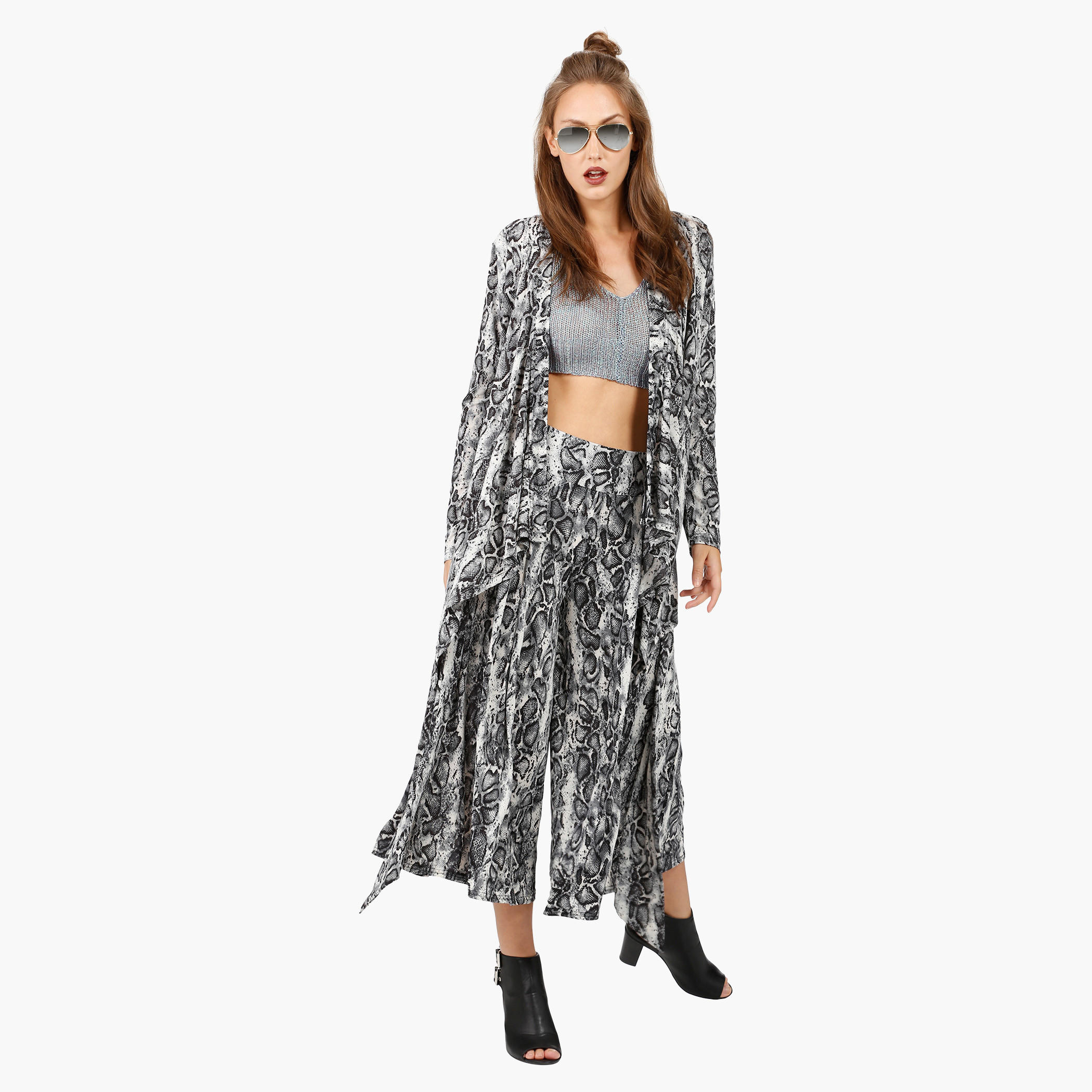 Printed Waterfall Jacket with Long sleeves in Regular Fit-women-clothing-shirtsandblouses-blouses-image-10