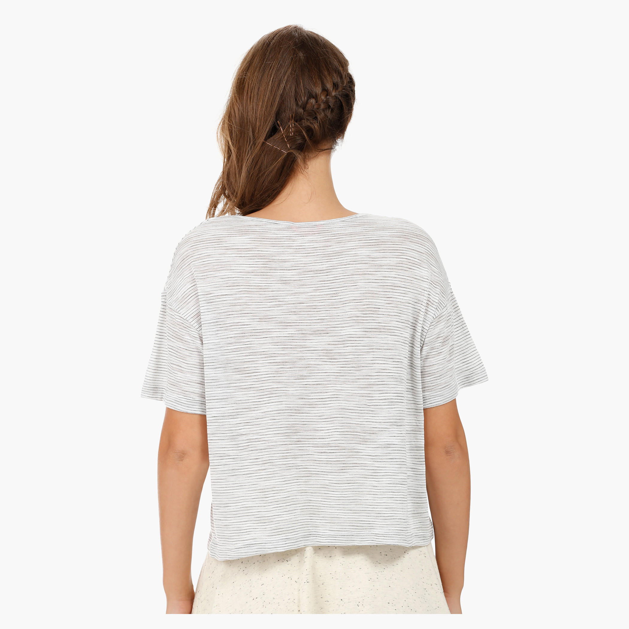 Basic Top with Round Neck and Short Sleeves in Regular Fit-women-clothing-tshirts-image-9