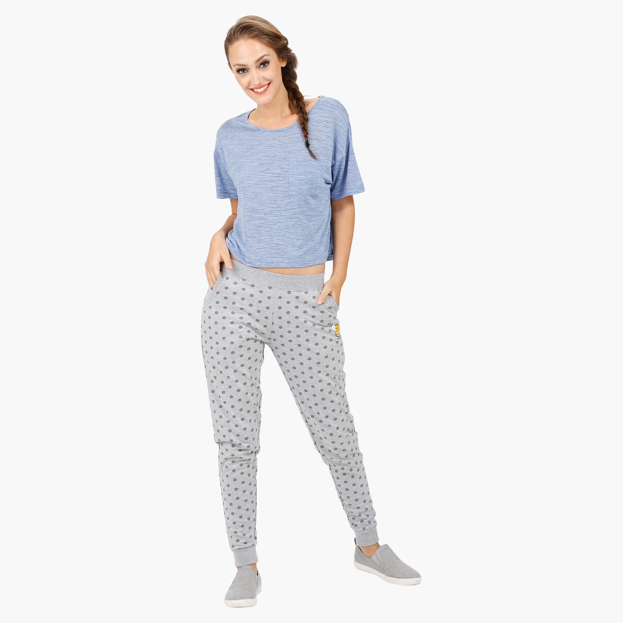Basic Top with Round Neck and Short Sleeves in Regular Fit-women-clothing-tshirts-image-15