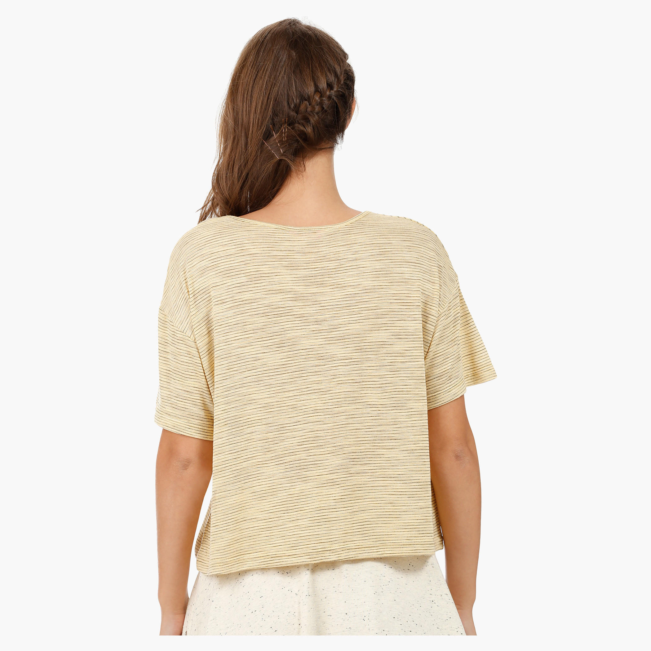 Basic Top with Round Neck and Short Sleeves in Regular Fit-women-clothing-tshirts-image-22