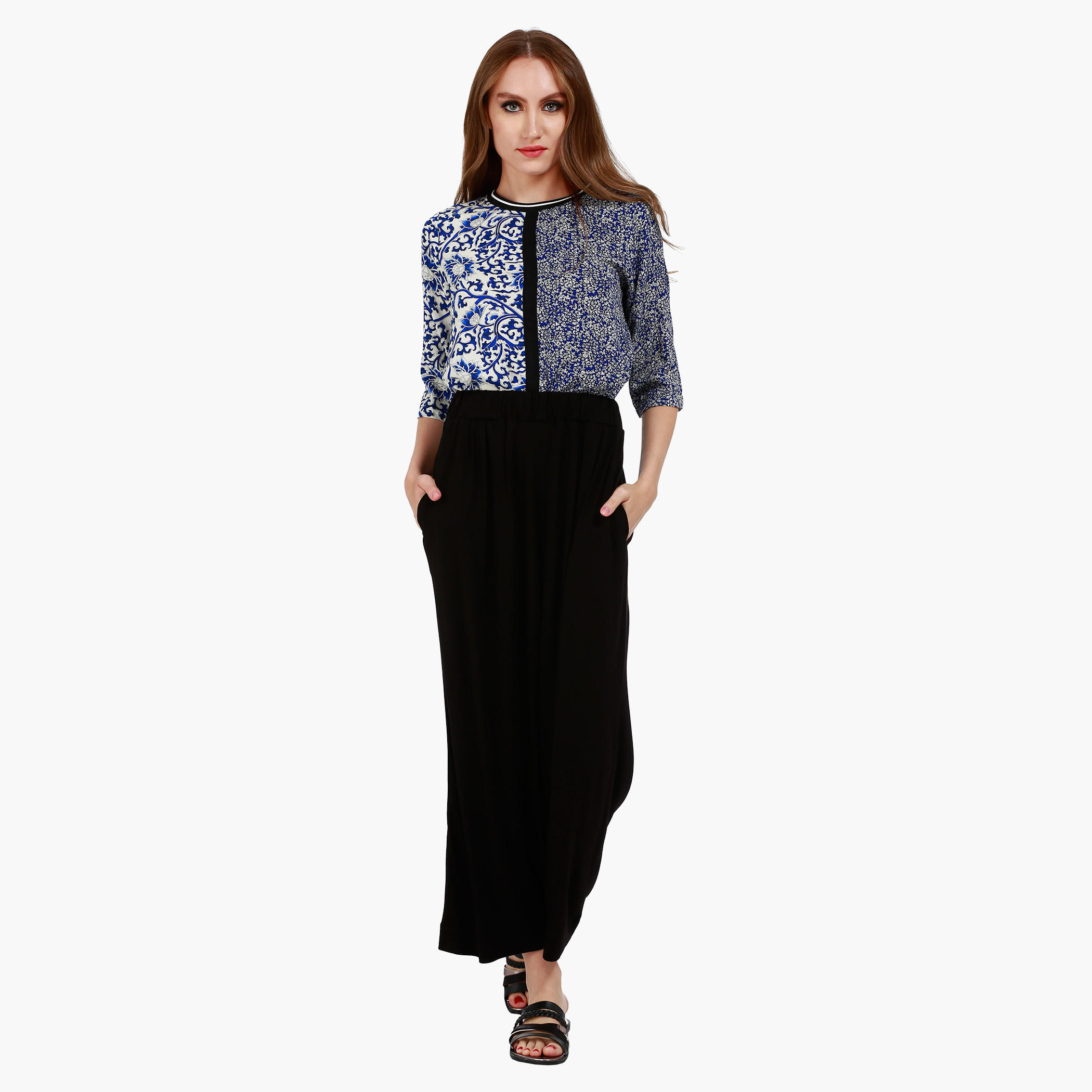Double Print Shirt with Crew Neck in Regular Fit-women-clothing-shirtsandblouses-blouses-image-5