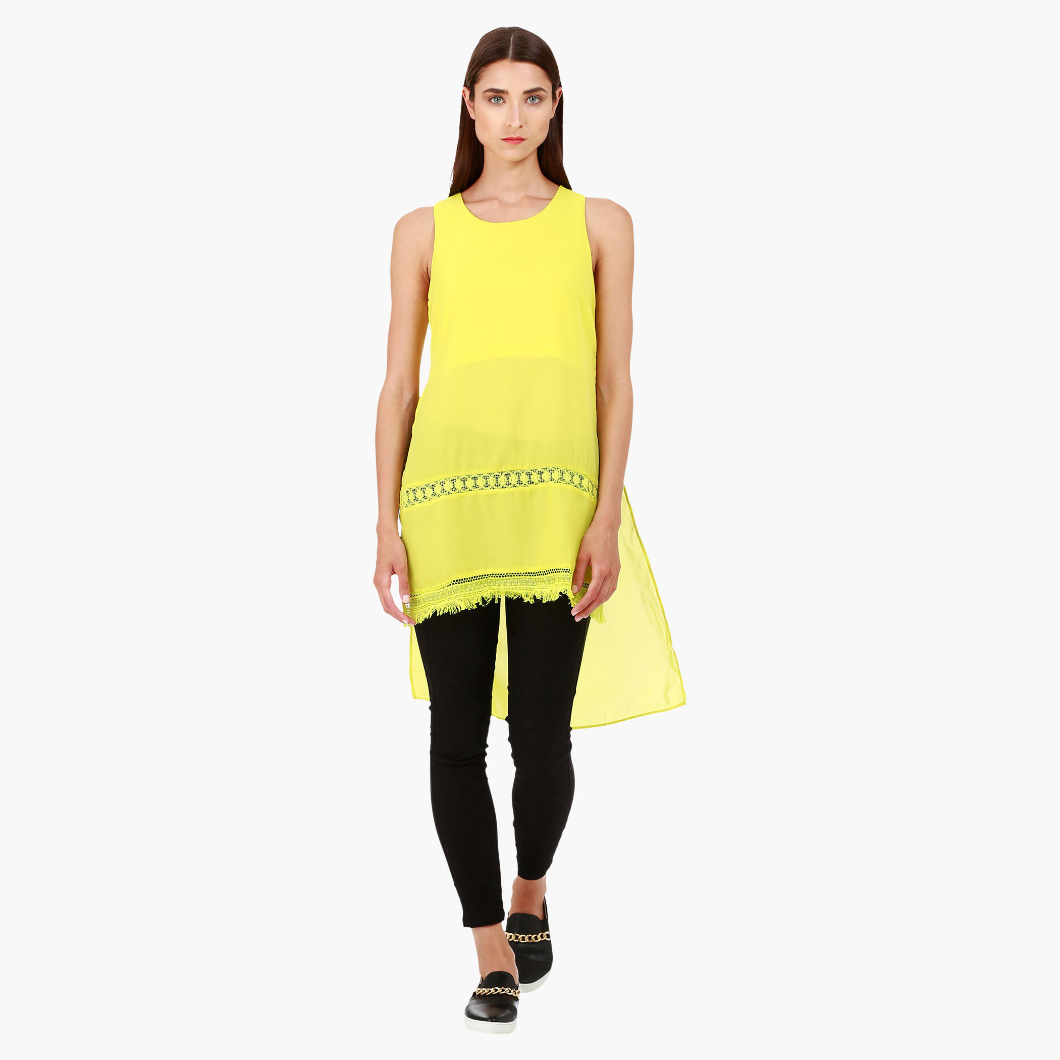 Plain Shirt with Crew Neck in Regular Fit-women-clothing-shirtsandblouses-blouses-image-1