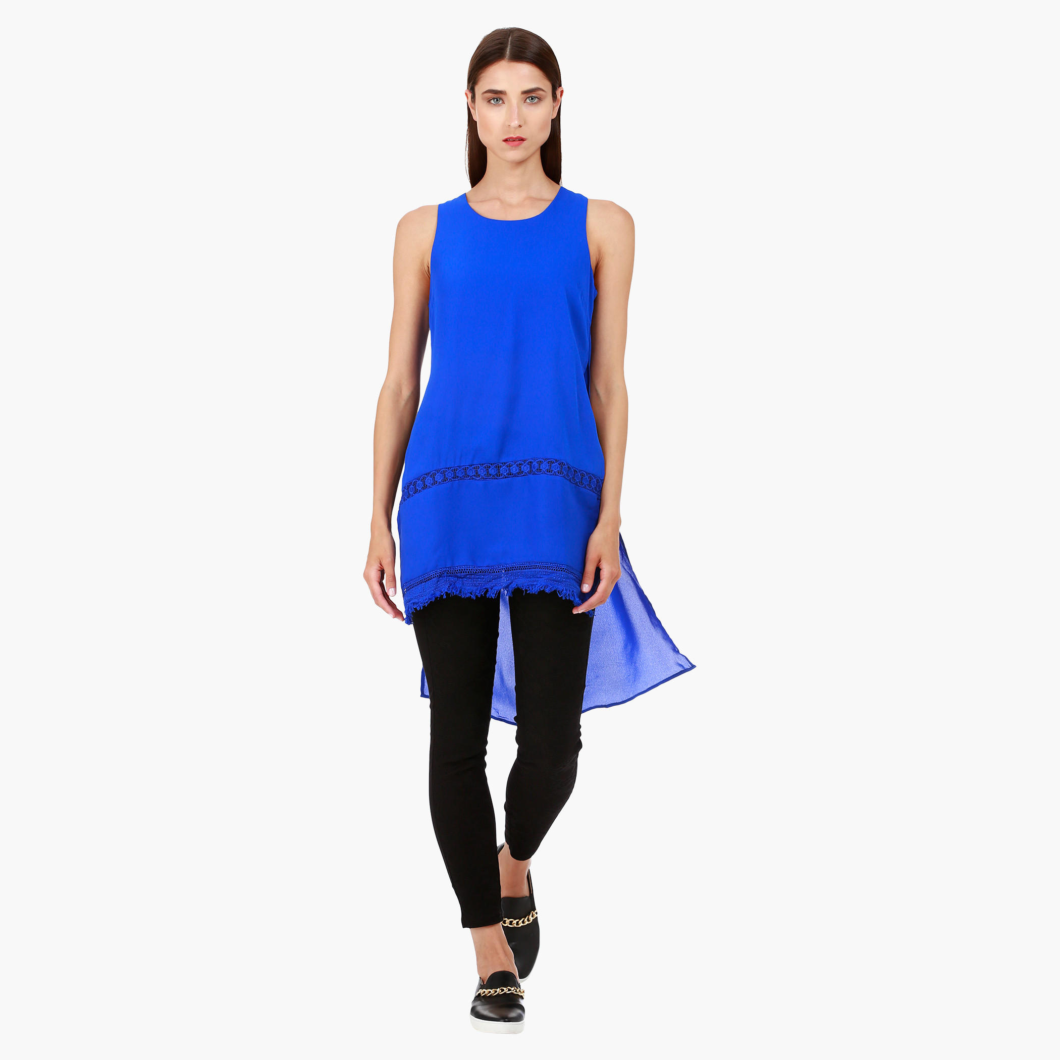 Plain Shirt with Crew Neck in Regular Fit-women-clothing-shirtsandblouses-blouses-image-5