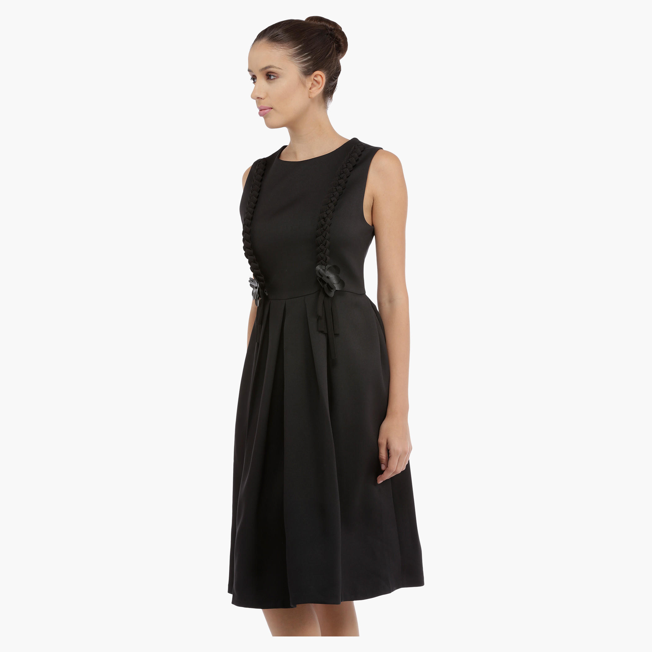 Sleeveless Skater Dress with Appliques-women-clothing-dresses-image-3