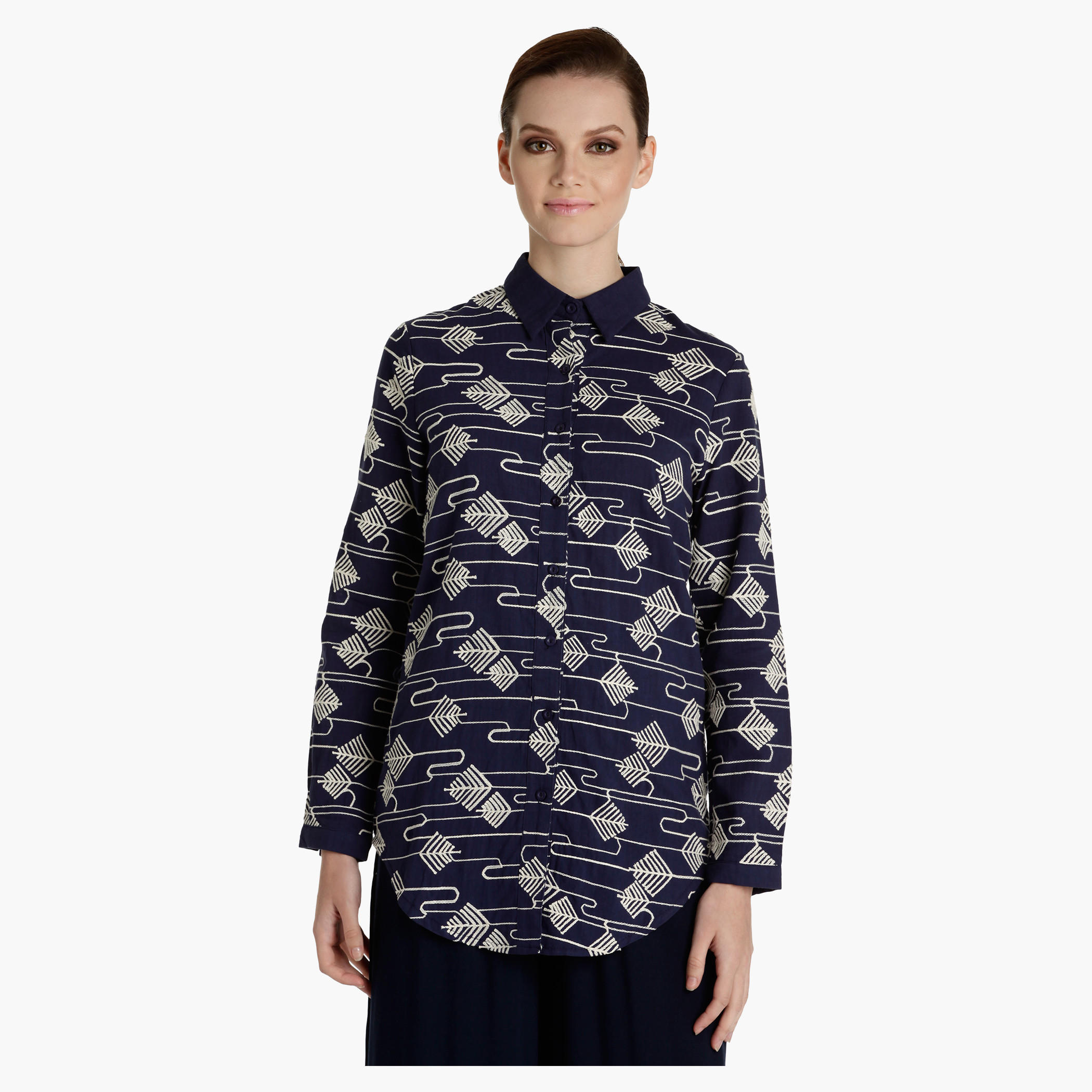 Embroidered Shirt with Long Sleeves-women-clothing-shirtsandblouses-blouses-image-1
