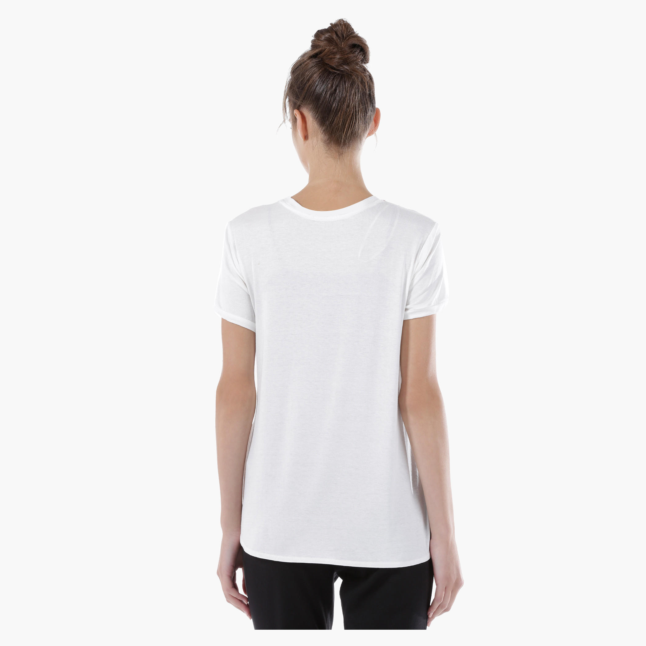 Floral Print Top with Round Neck and Short Sleeves-women-clothing-tshirts-image-2