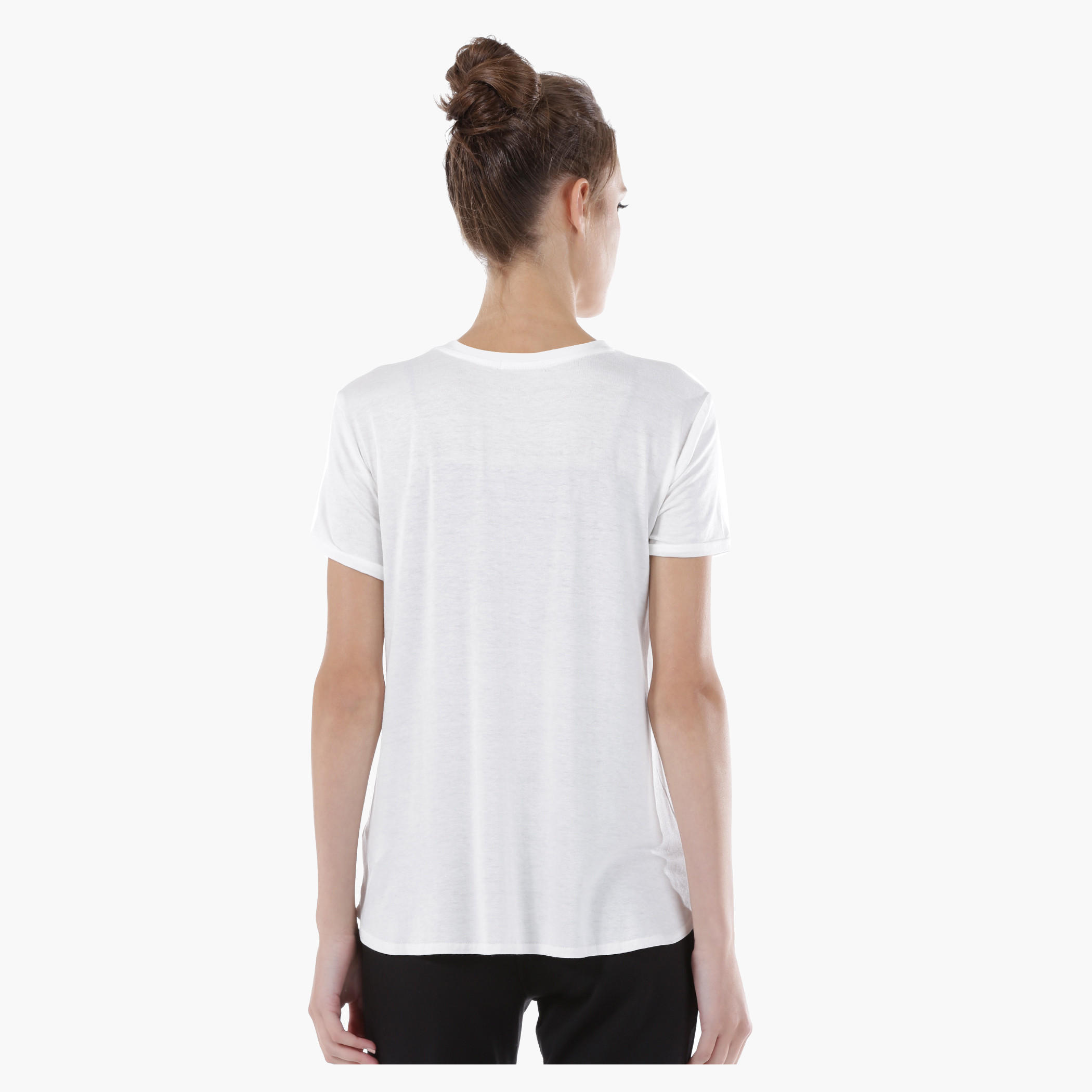 Floral Print Top with Round Neck and Short Sleeves-women-clothing-tshirts-image-2