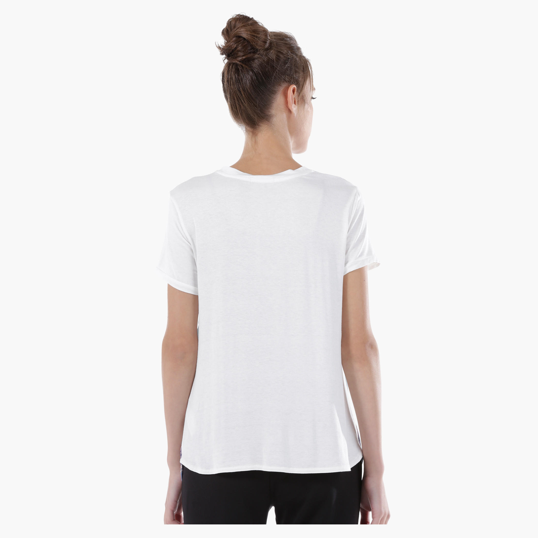 Printed Top with Round Neck and Short Sleeves-women-clothing-tshirts-image-2