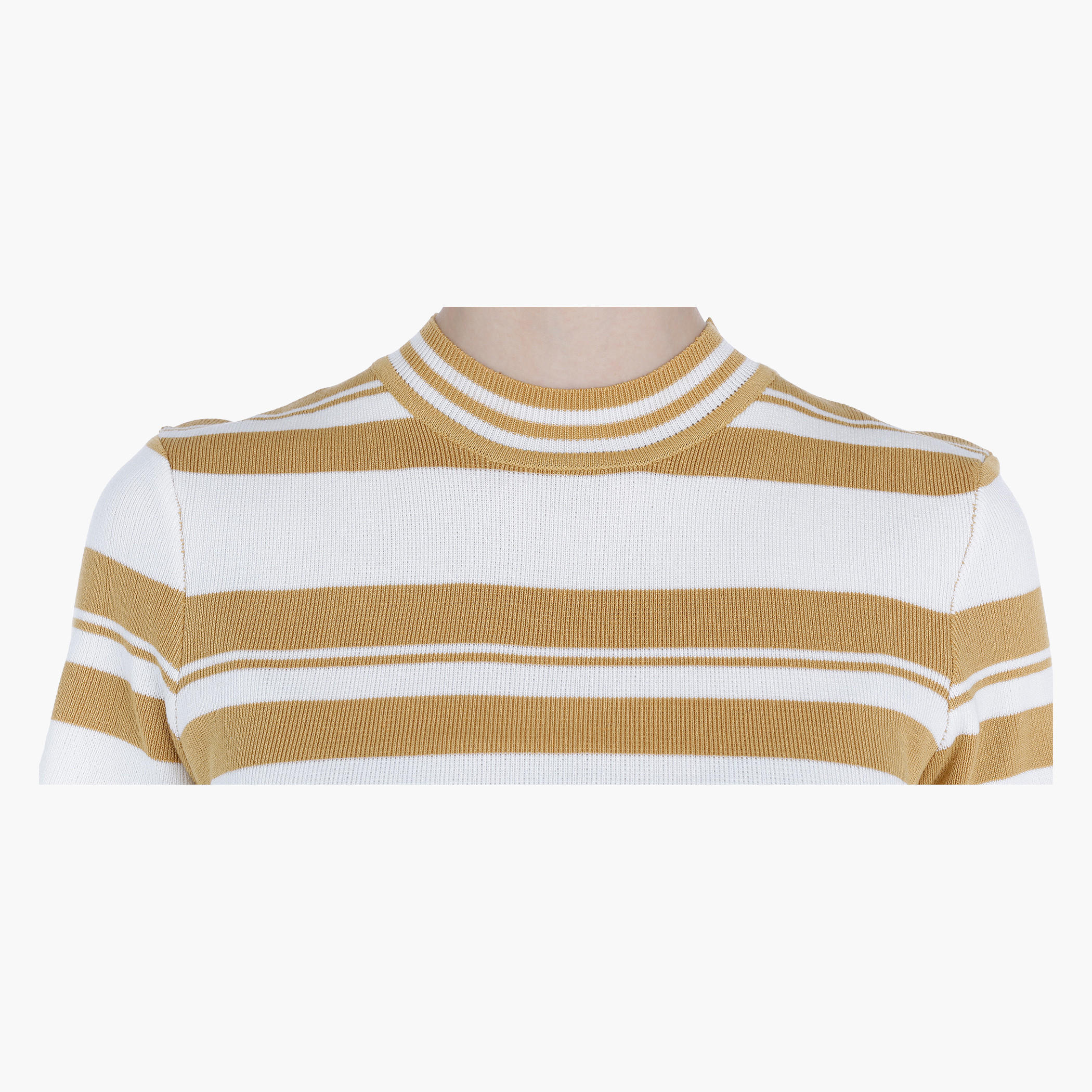 Striped Crop T-shirt with Short Sleeves-women-clothing-tshirts-image-4