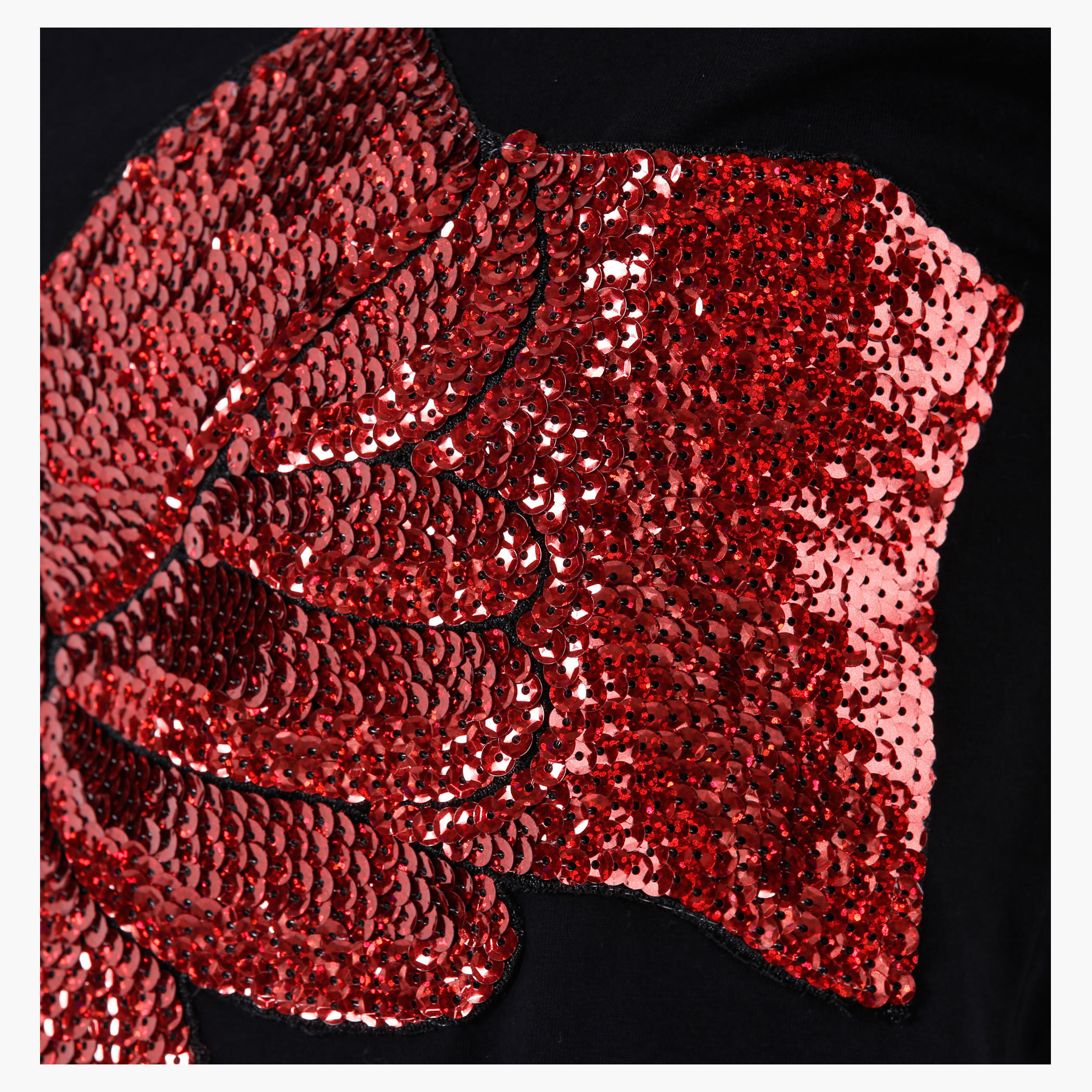T-Shirt with Sequin Embellishments in Regular Fit-women-clothing-tshirts-image-2