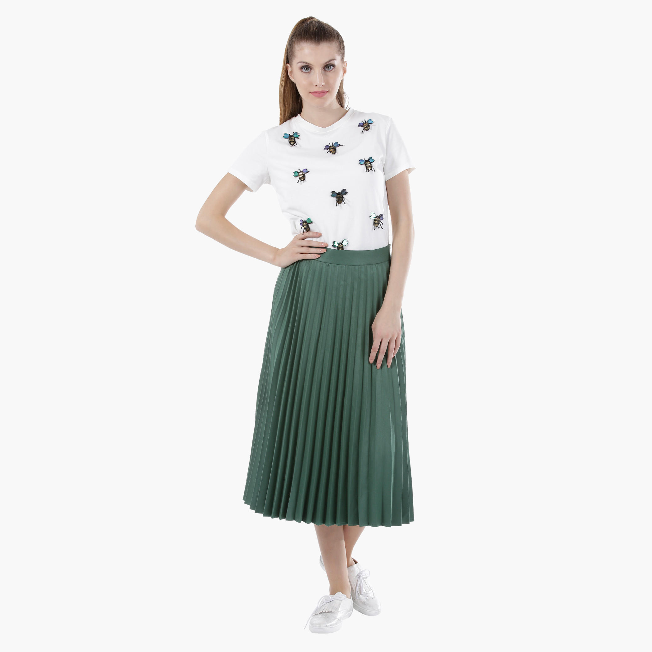 2Xtremz Print T-Shirt with Short Sleeves in Regular Fit-women-clothing-tshirts-image-5