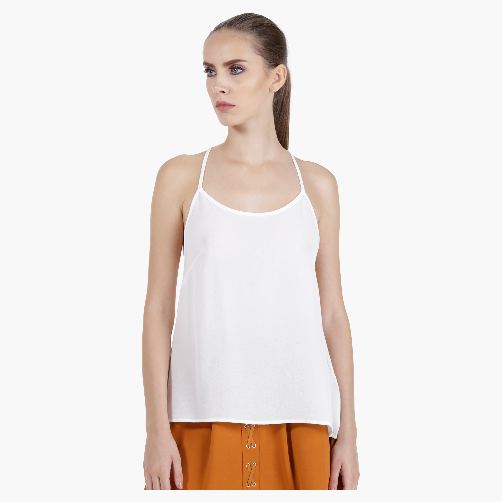 Cami Top with Back Lace Detail in Regular Fit-women-clothing-tshirts-image-1