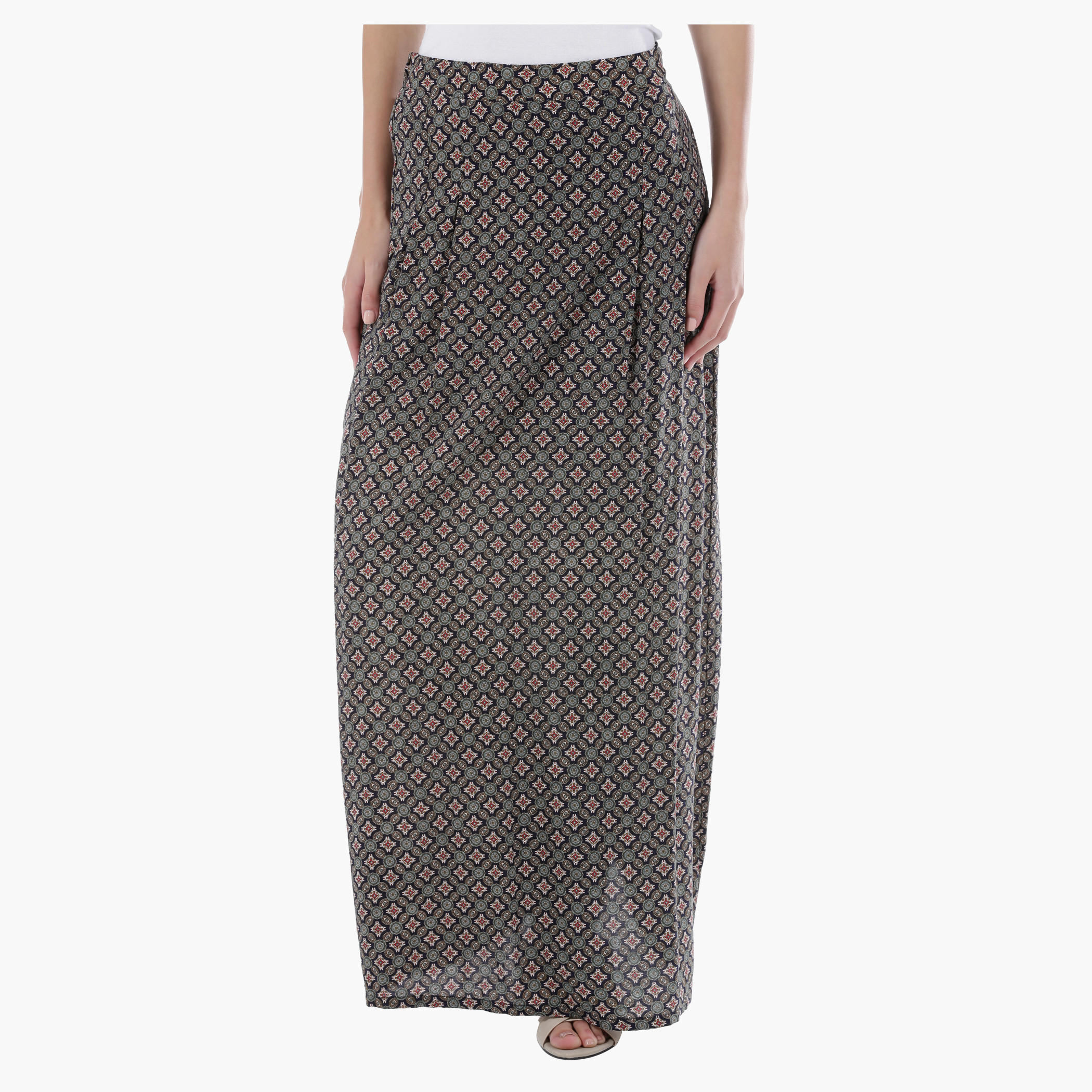 Printed Voluminous Maxi Skirt in Regular Fit-women-clothing-bottoms-skirts-image-1