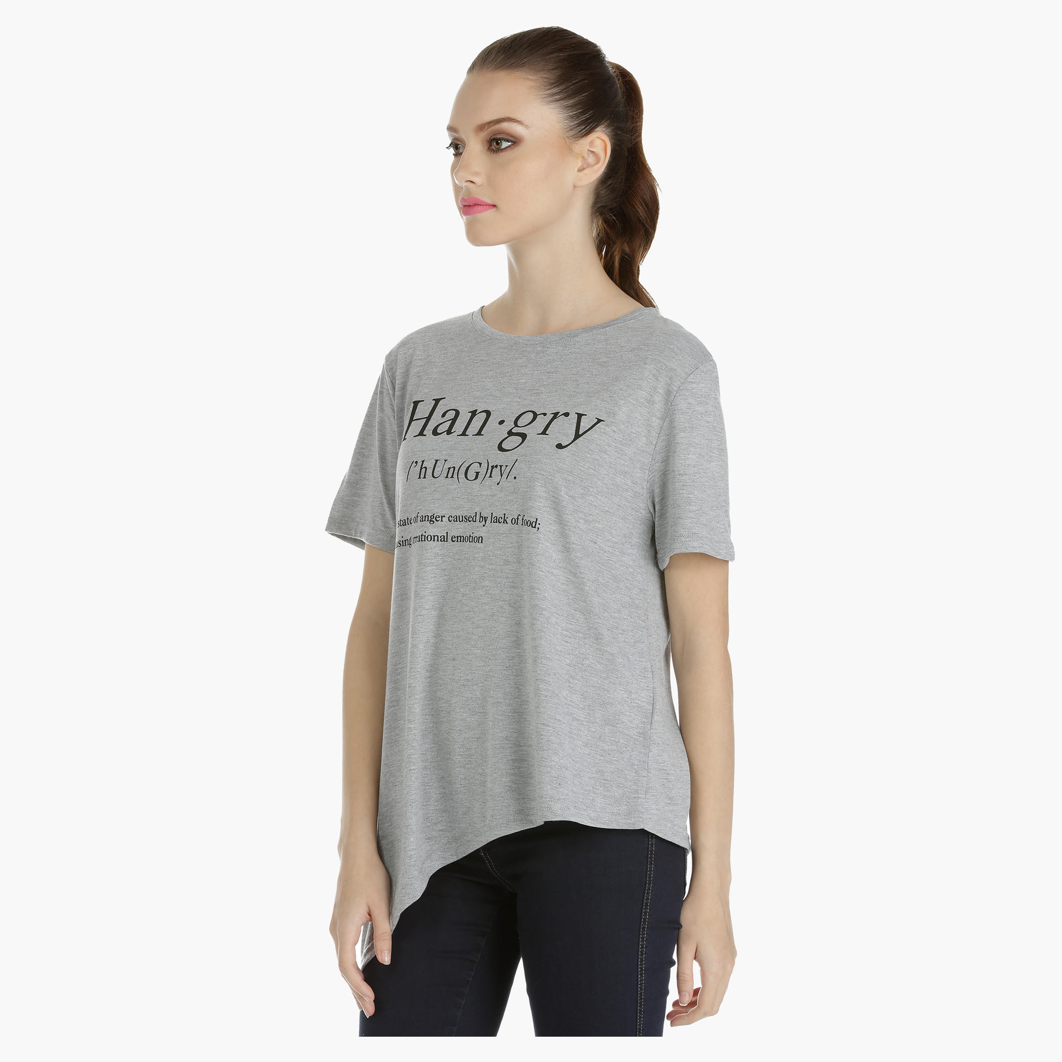 Asymmetrical T-shirt with Short Sleeves-women-clothing-tshirts-image-3