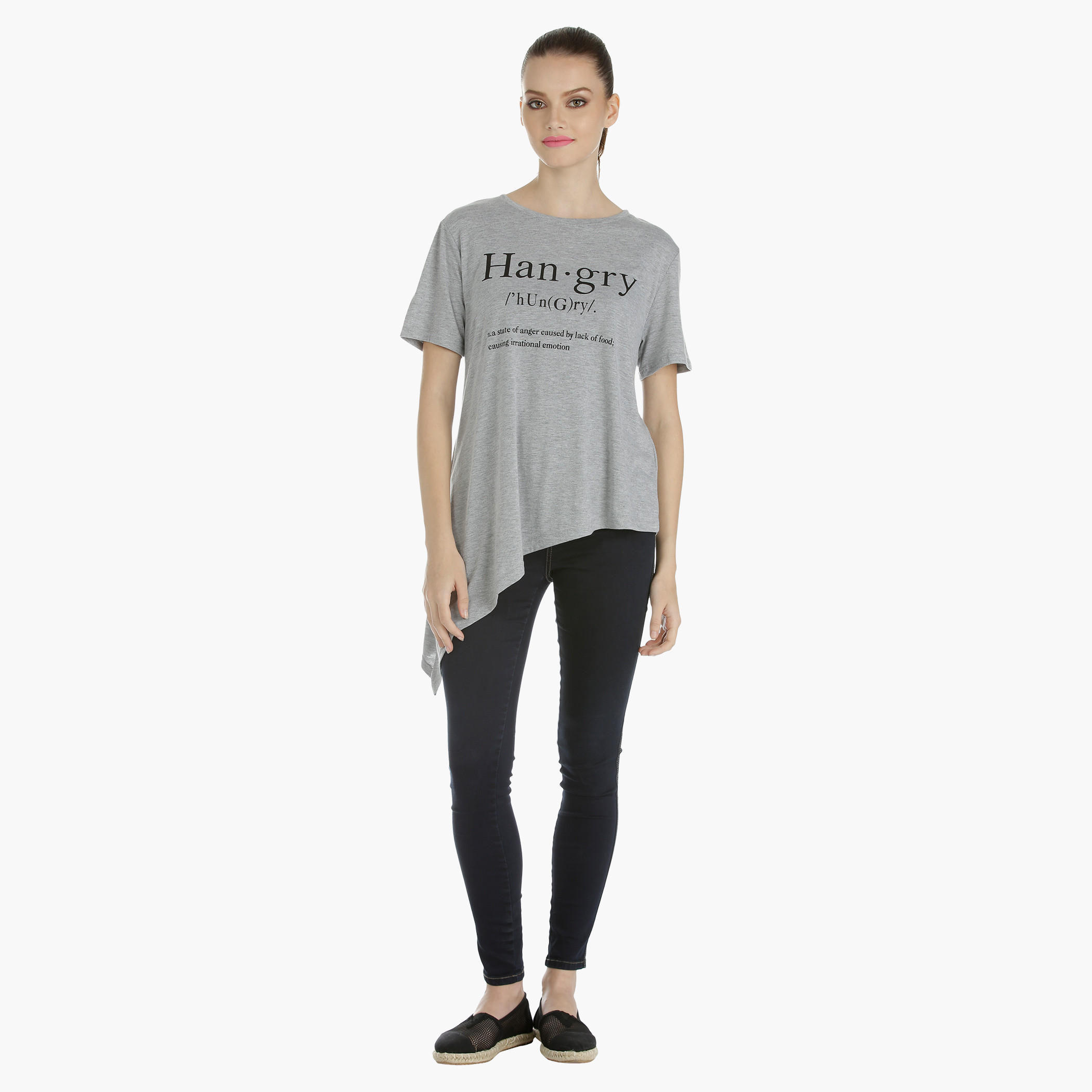 Asymmetrical T-shirt with Short Sleeves-women-clothing-tshirts-image-5
