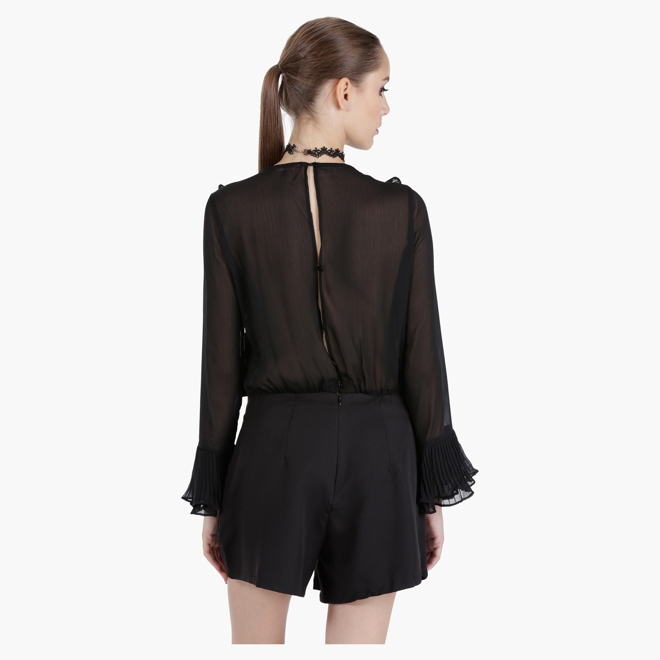 Ruffled Playsuit in Straight Fit-women-clothing-jumpsuits-image-2
