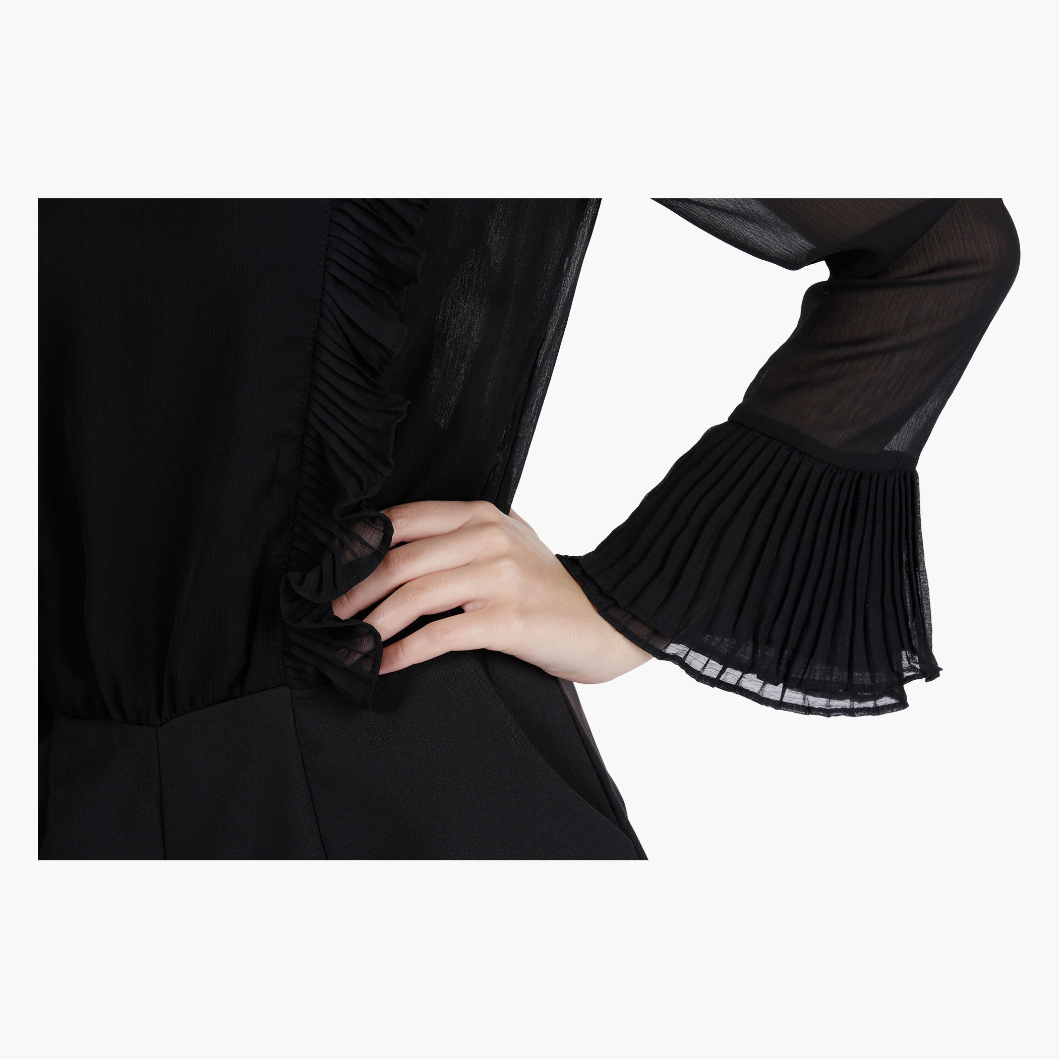 Ruffled Playsuit in Straight Fit-women-clothing-jumpsuits-image-4