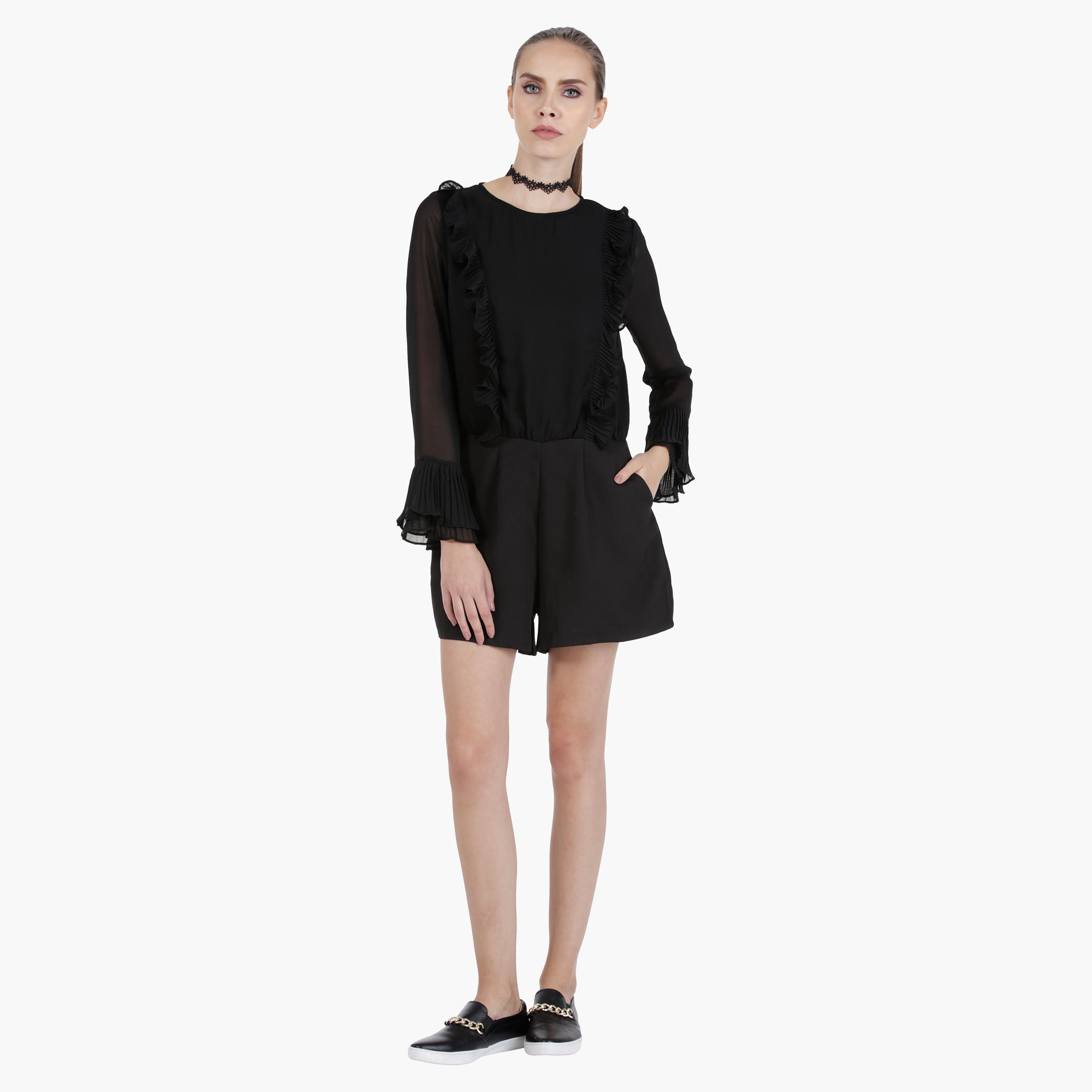 Ruffled Playsuit in Straight Fit-women-clothing-jumpsuits-image-5
