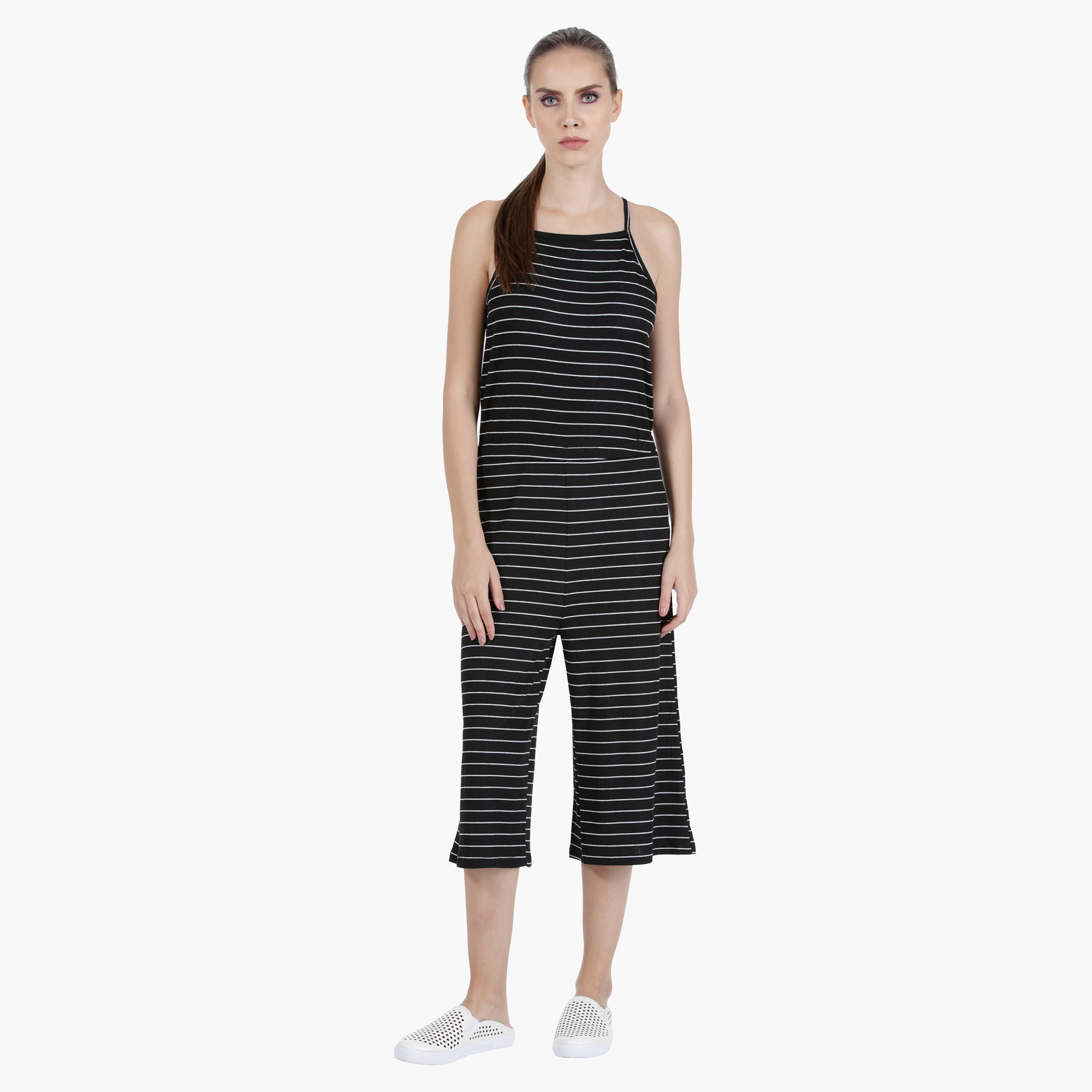 Striped Culottes Jumpsuit in Straight Fit-women-clothing-jumpsuits-image-1