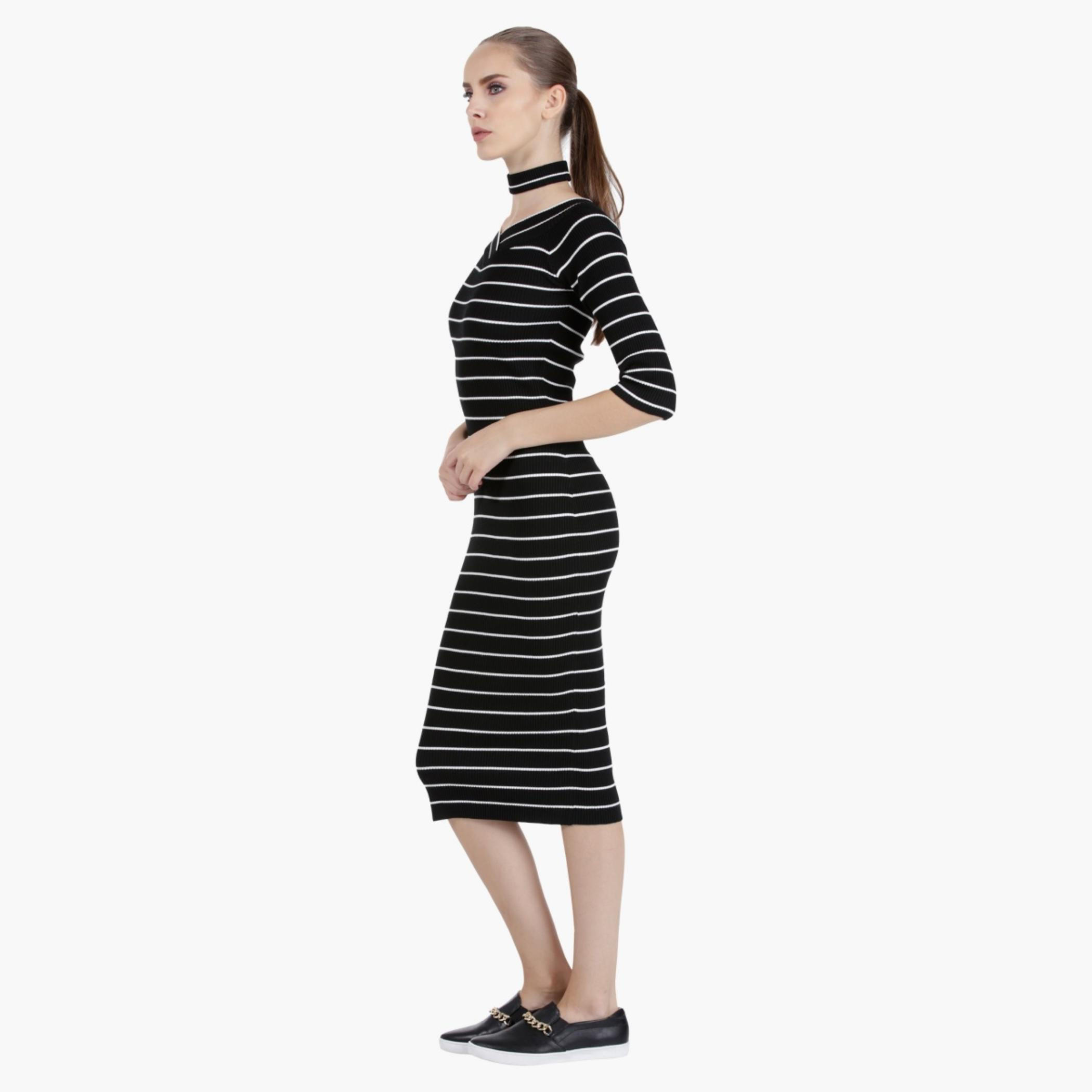 Striped Dress in Regular Fit-women-clothing-dresses-image-3