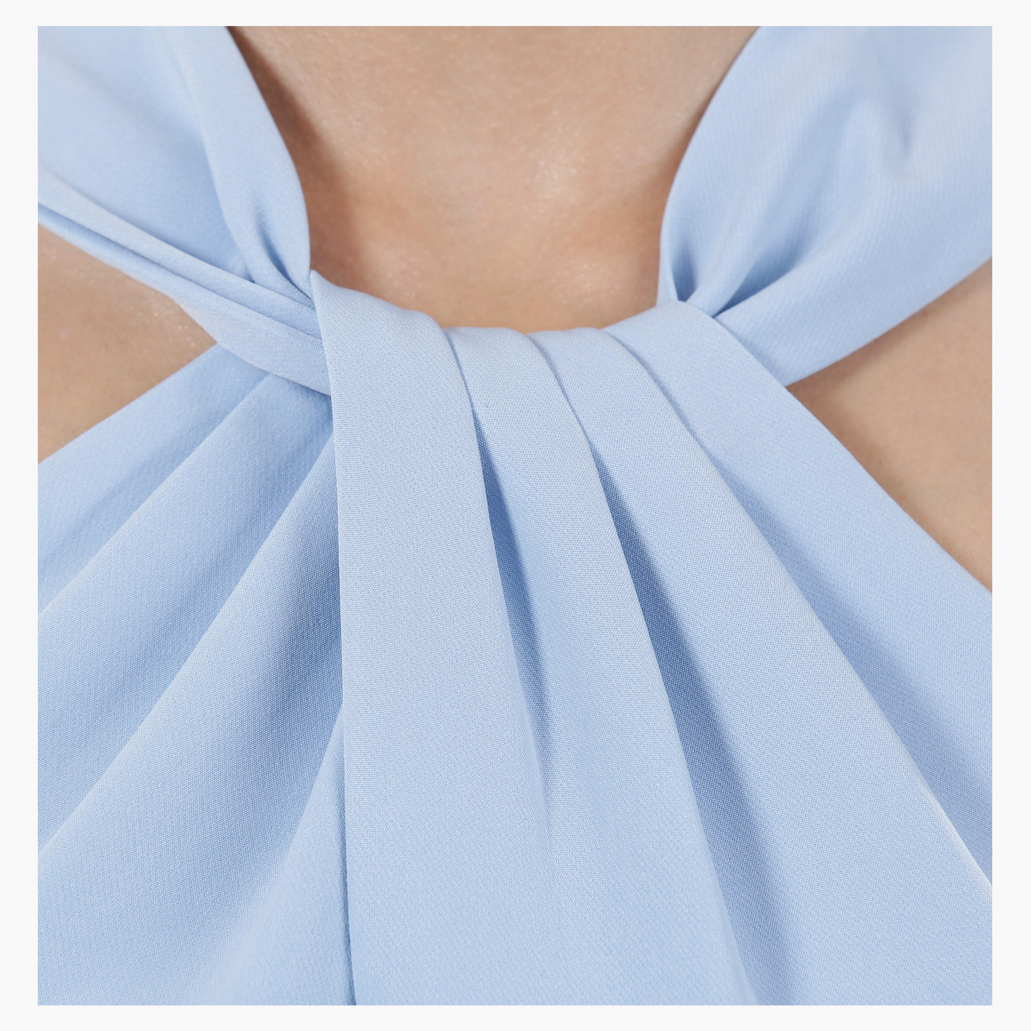 Shell Top with Twisted Neck Detailing in Regular Fit-women-clothing-shirtsandblouses-blouses-image-4