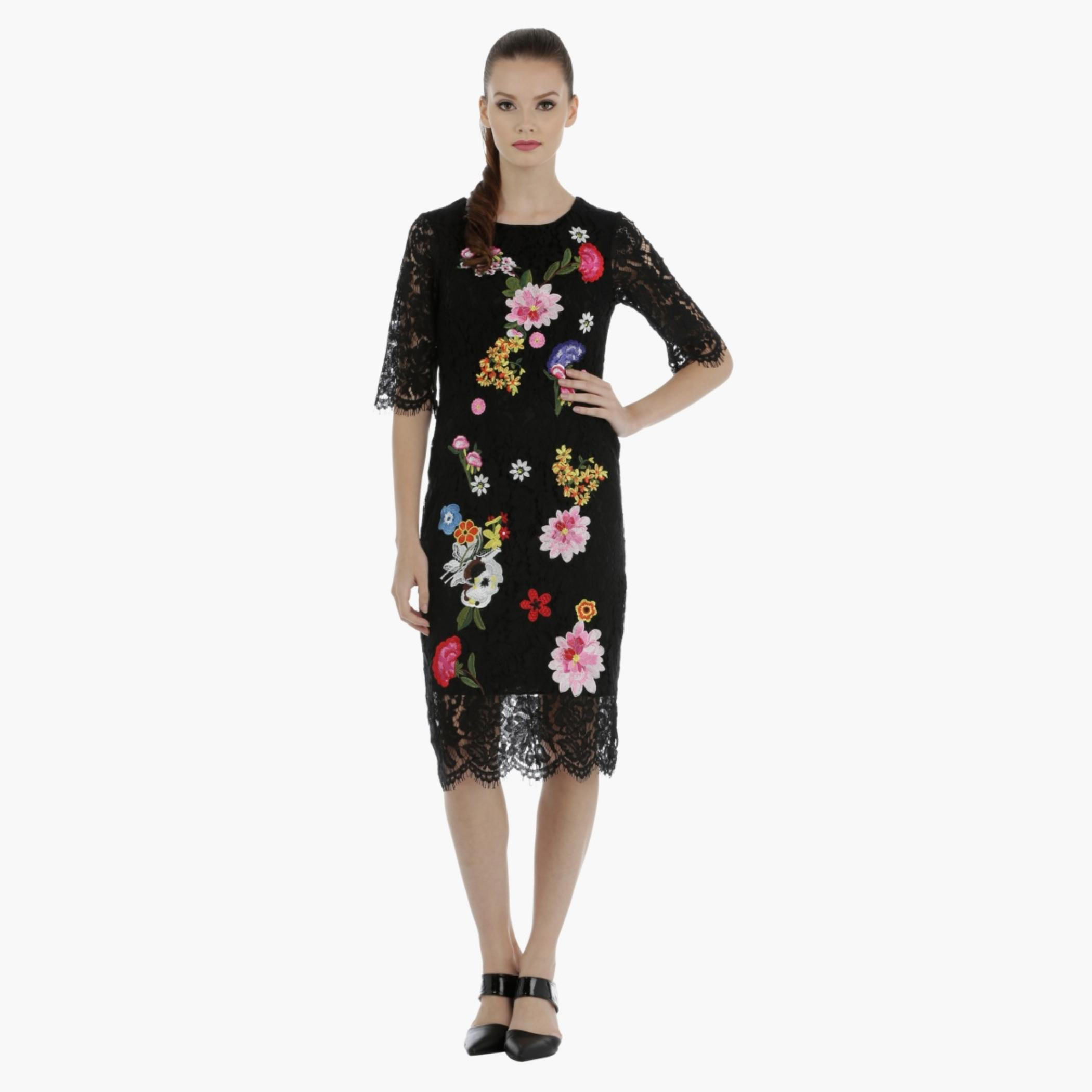 Lace Dress with Floral Embroidery-women-clothing-dresses-image-5