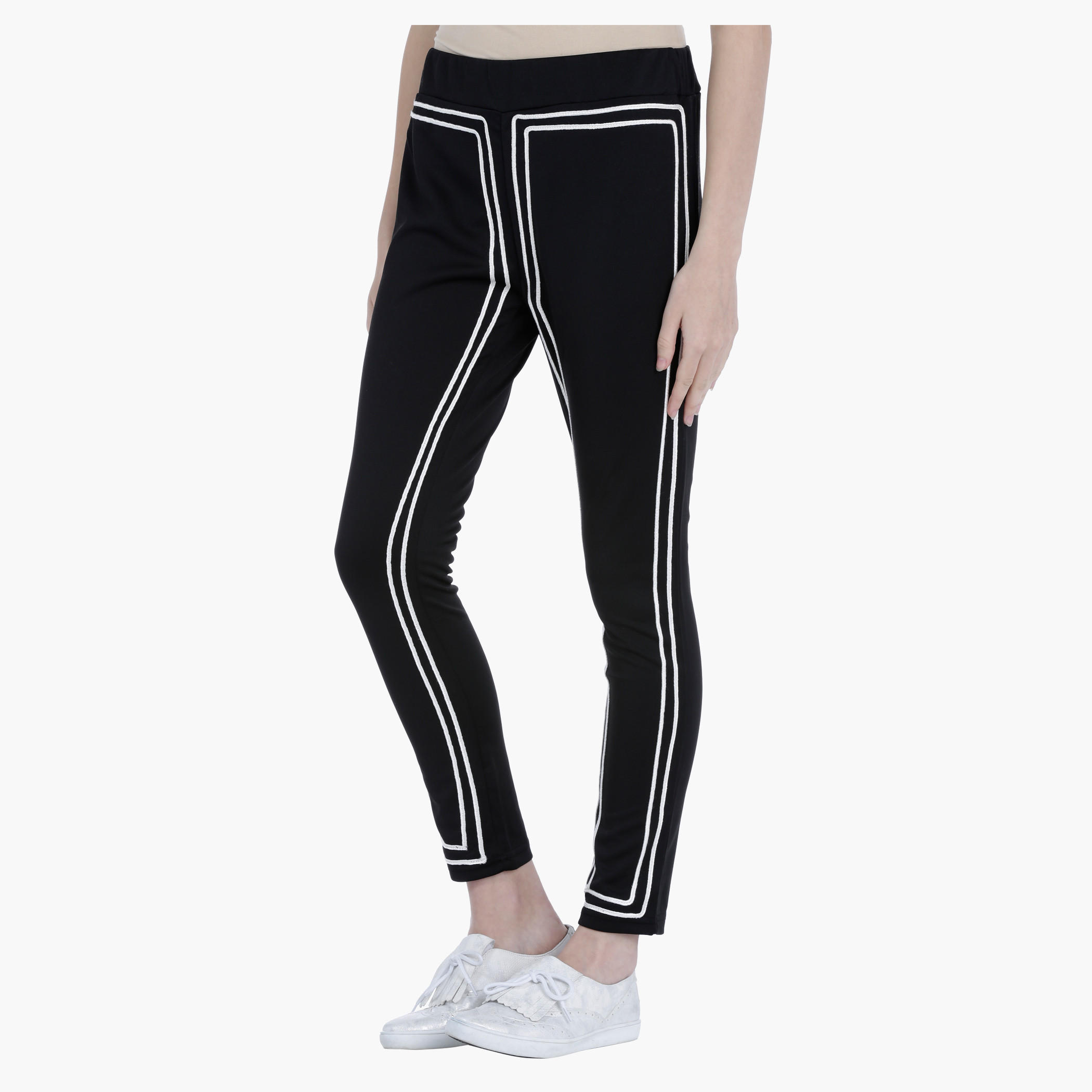 Contrast-Detailed Leggings in Regular Fit-women-clothing-bottoms-leggings-image-3