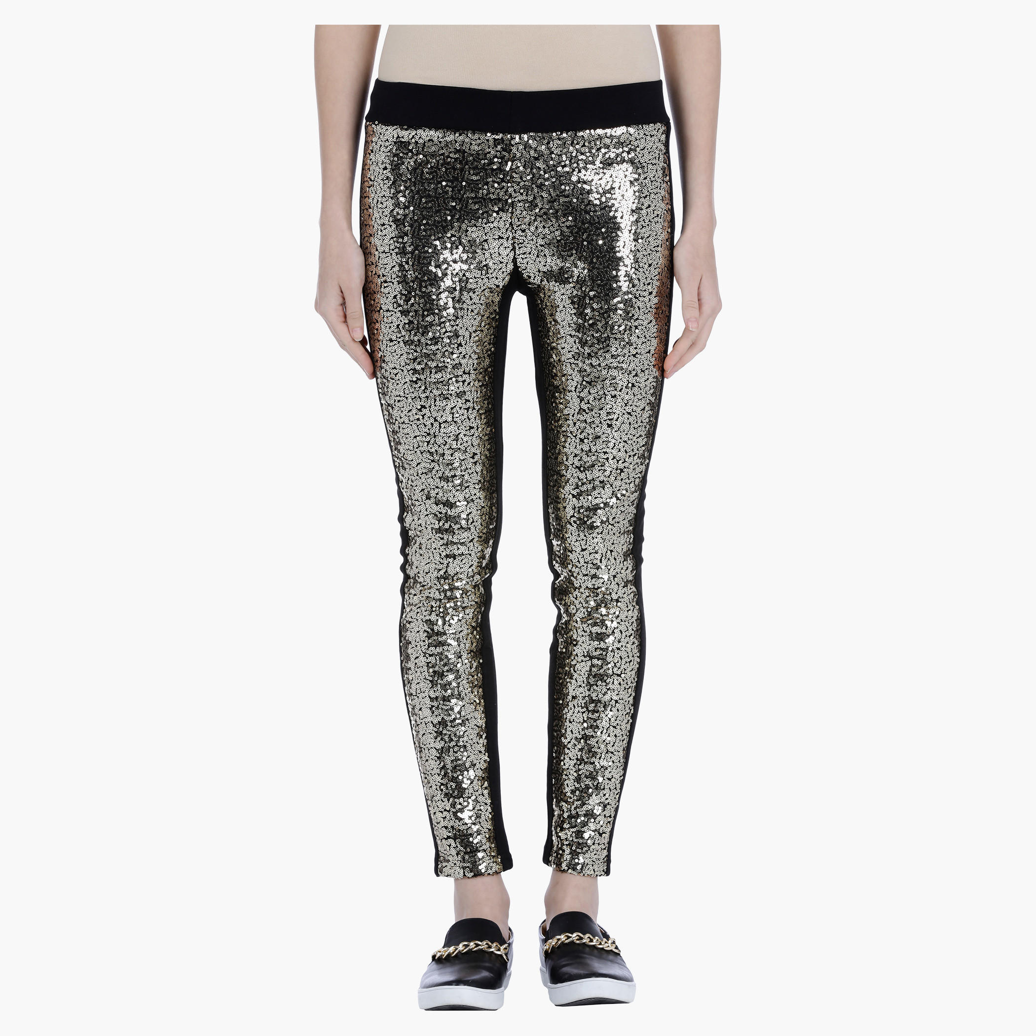 Leggings with Front Sequin Panel-women-clothing-bottoms-leggings-image-1