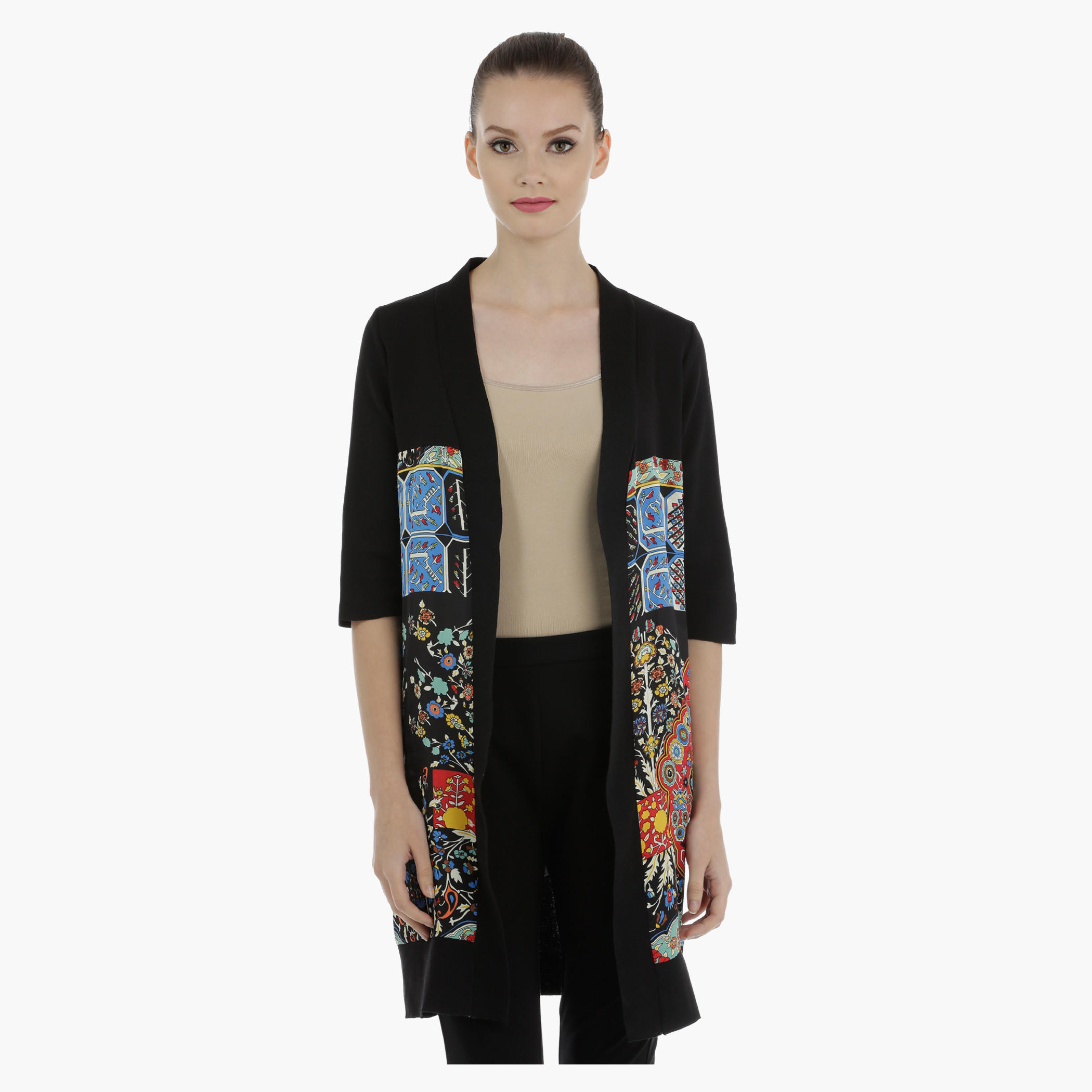 Open Front Shrug with Panels-women-winterwear-cardigansandjumpers-cardigans-image-5