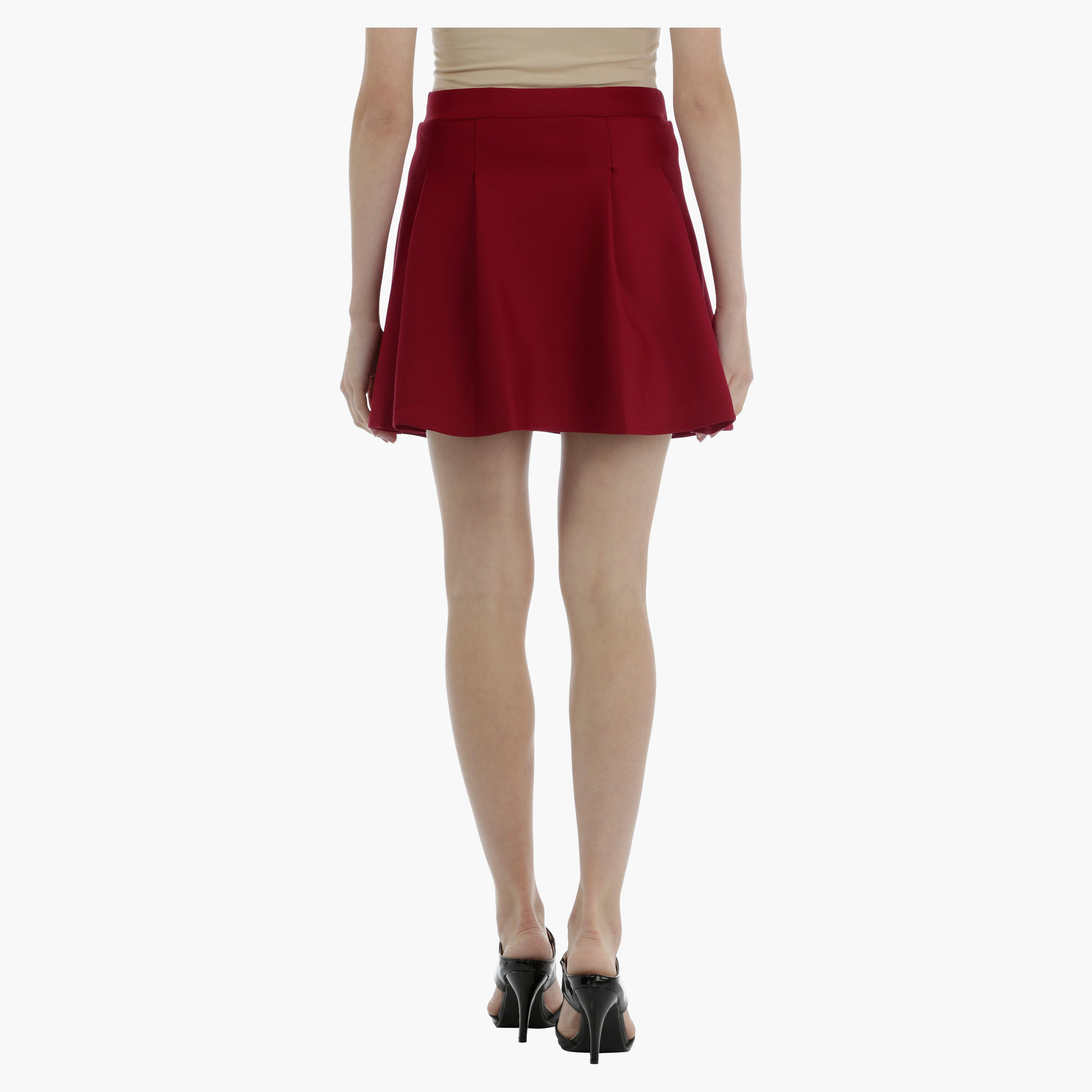 Pleated Mini Skater Skirt-women-clothing-bottoms-skirts-image-2