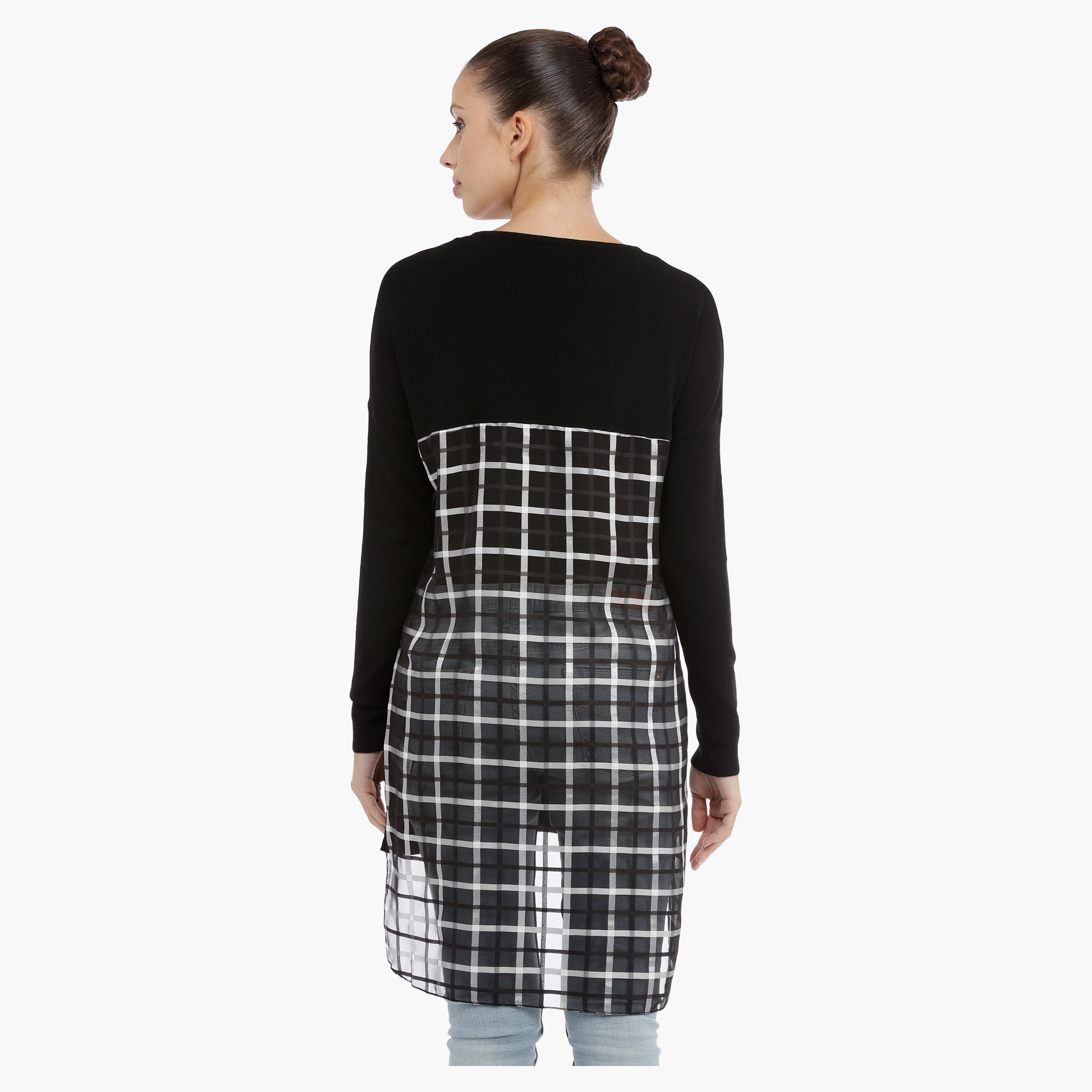 Long Sleeves Tunic with High Low Hem-women-clothing-shirtsandblouses-blouses-image-2
