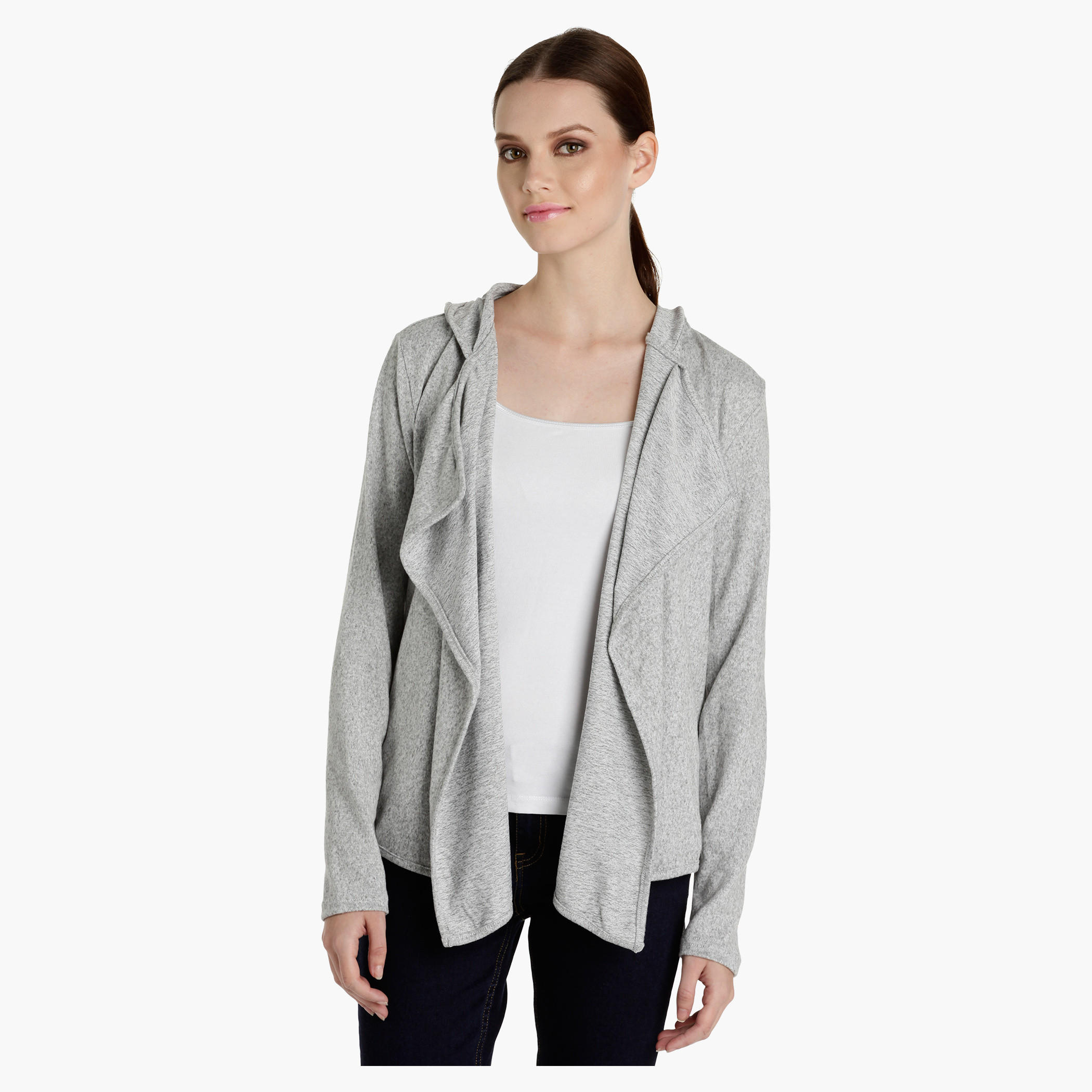 Long Sleeves Cascade Shrug with Hood-women-winterwear-cardigansandjumpers-cardigans-image-5