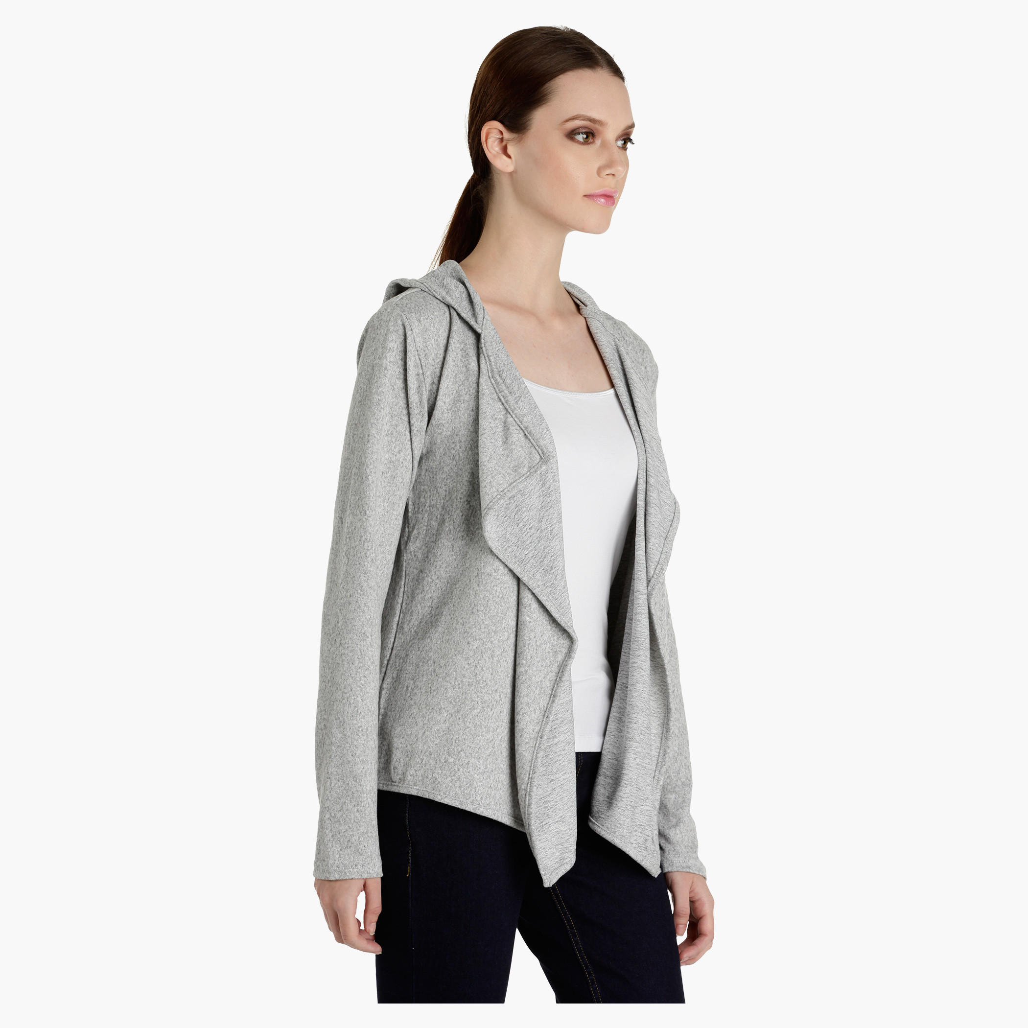 Long Sleeves Cascade Shrug with Hood-women-winterwear-cardigansandjumpers-cardigans-image-3