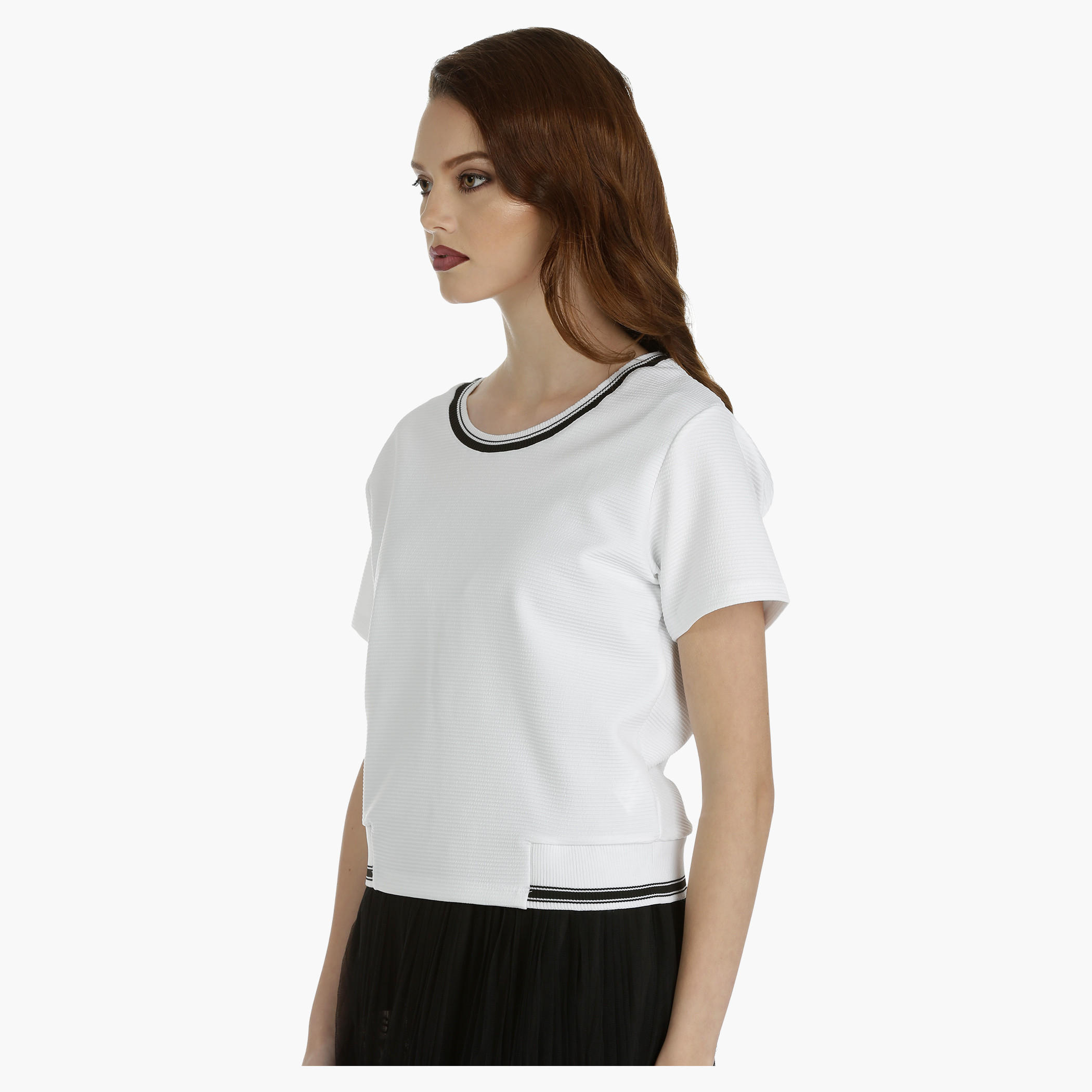 Knitted Sporty Top with Short Sleeves-women-clothing-shirtsandblouses-blouses-image-3