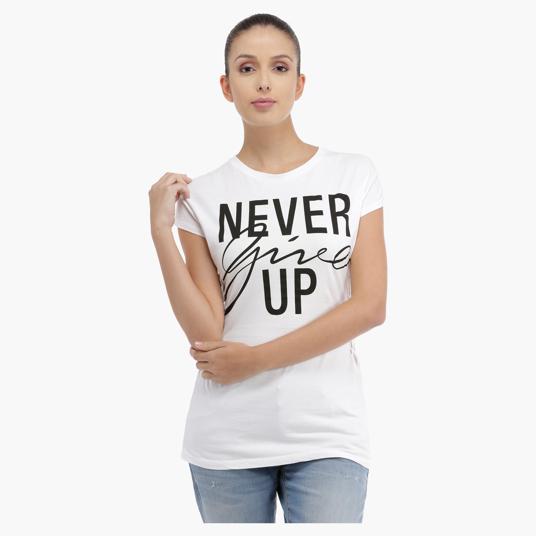 Cotton Printed Top with Braid Detailing-women-clothing-tshirts-image-1