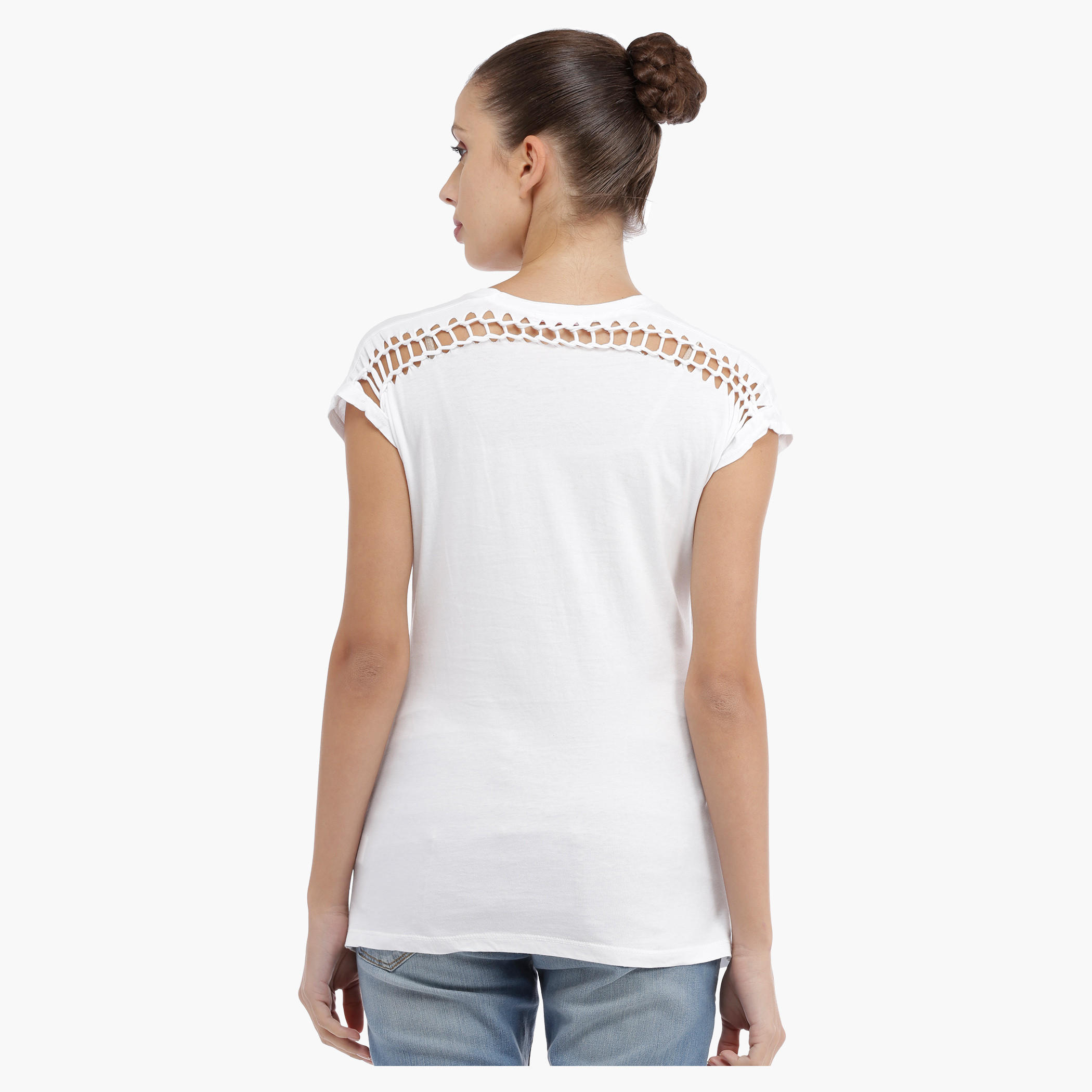 Cotton Printed Top with Braid Detailing-women-clothing-tshirts-image-4