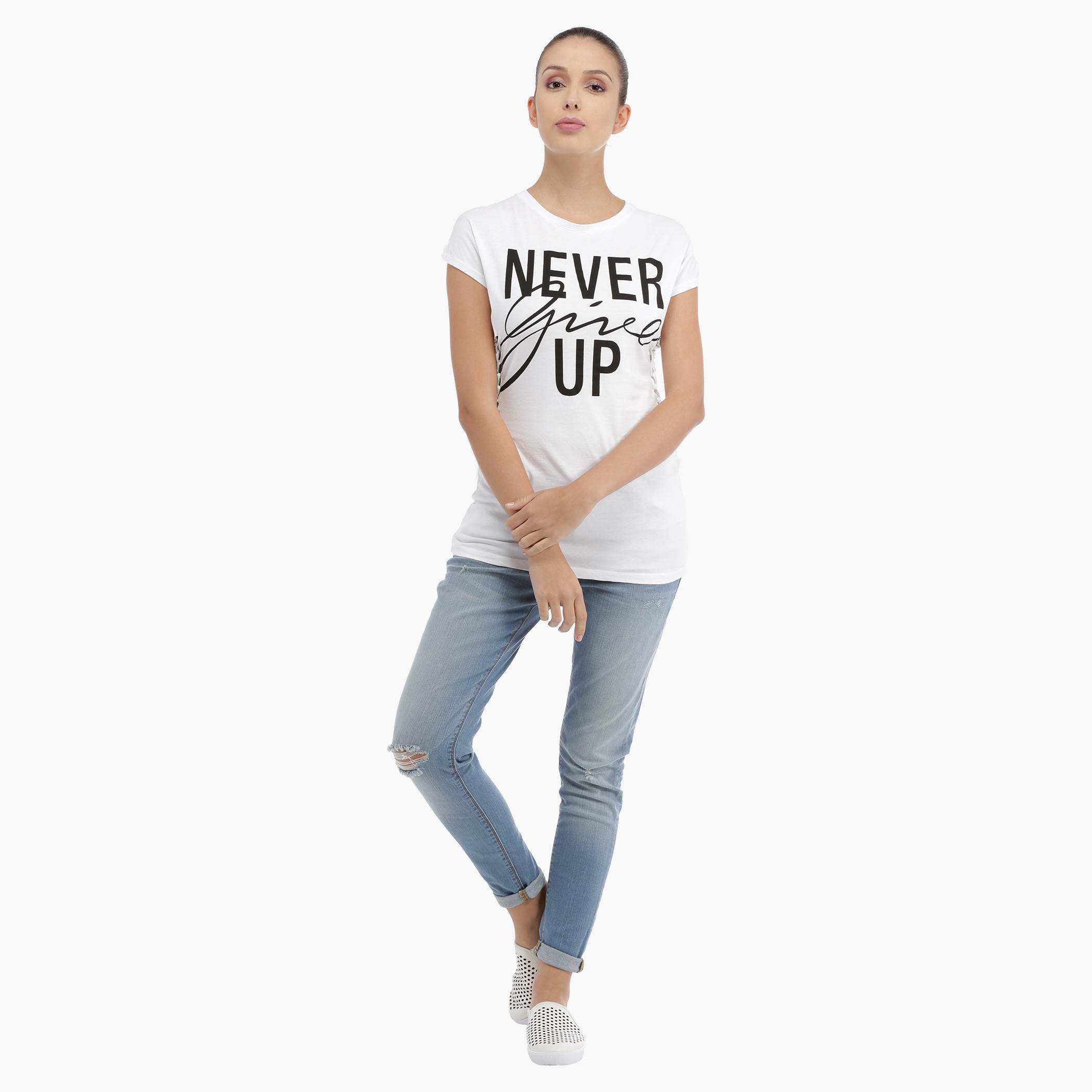 Cotton Printed Top with Braid Detailing-women-clothing-tshirts-image-5