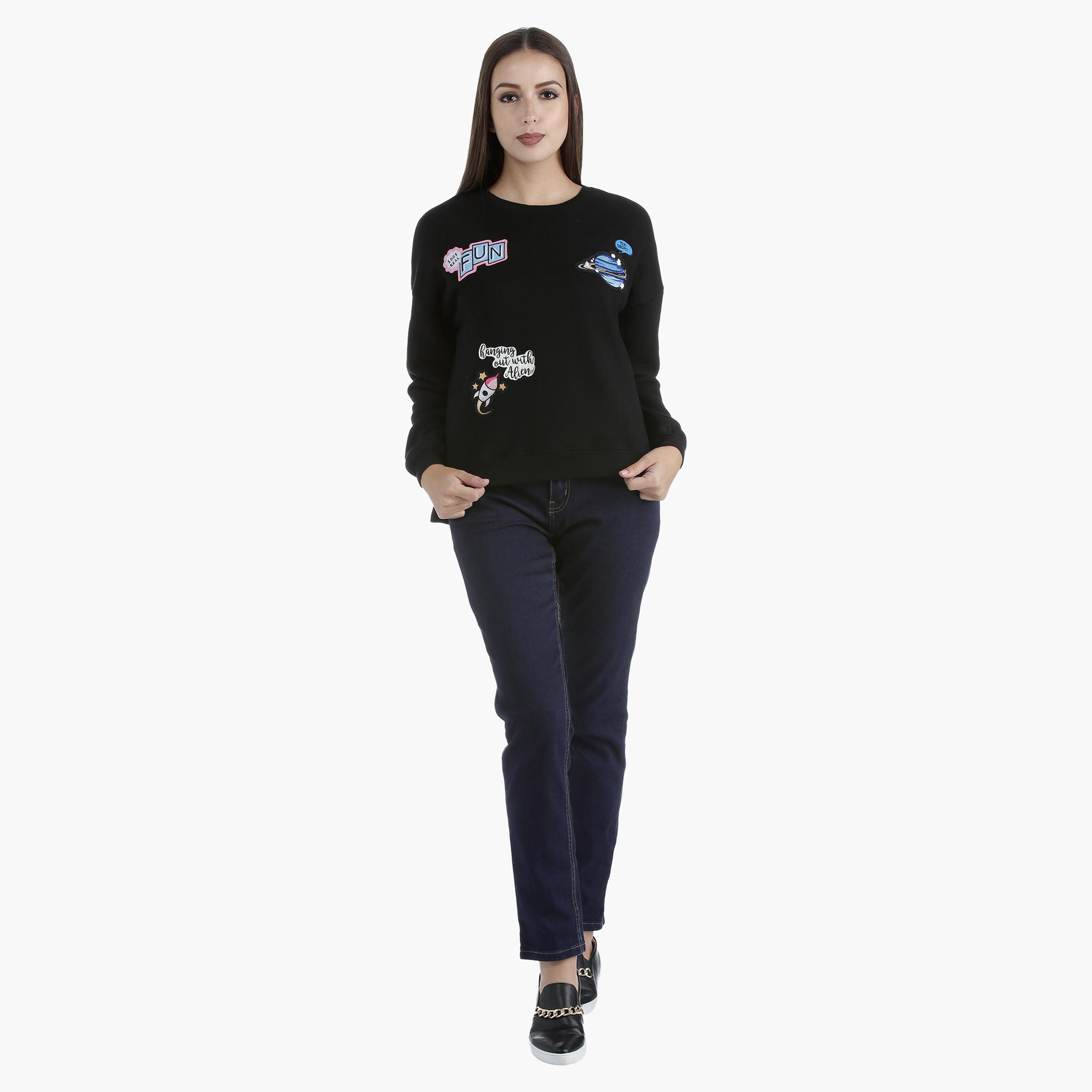Oversized High-Low Sweater with Badge Applique-women-winterwear-hoodiesandsweatshirts-sweatshirts-image-1