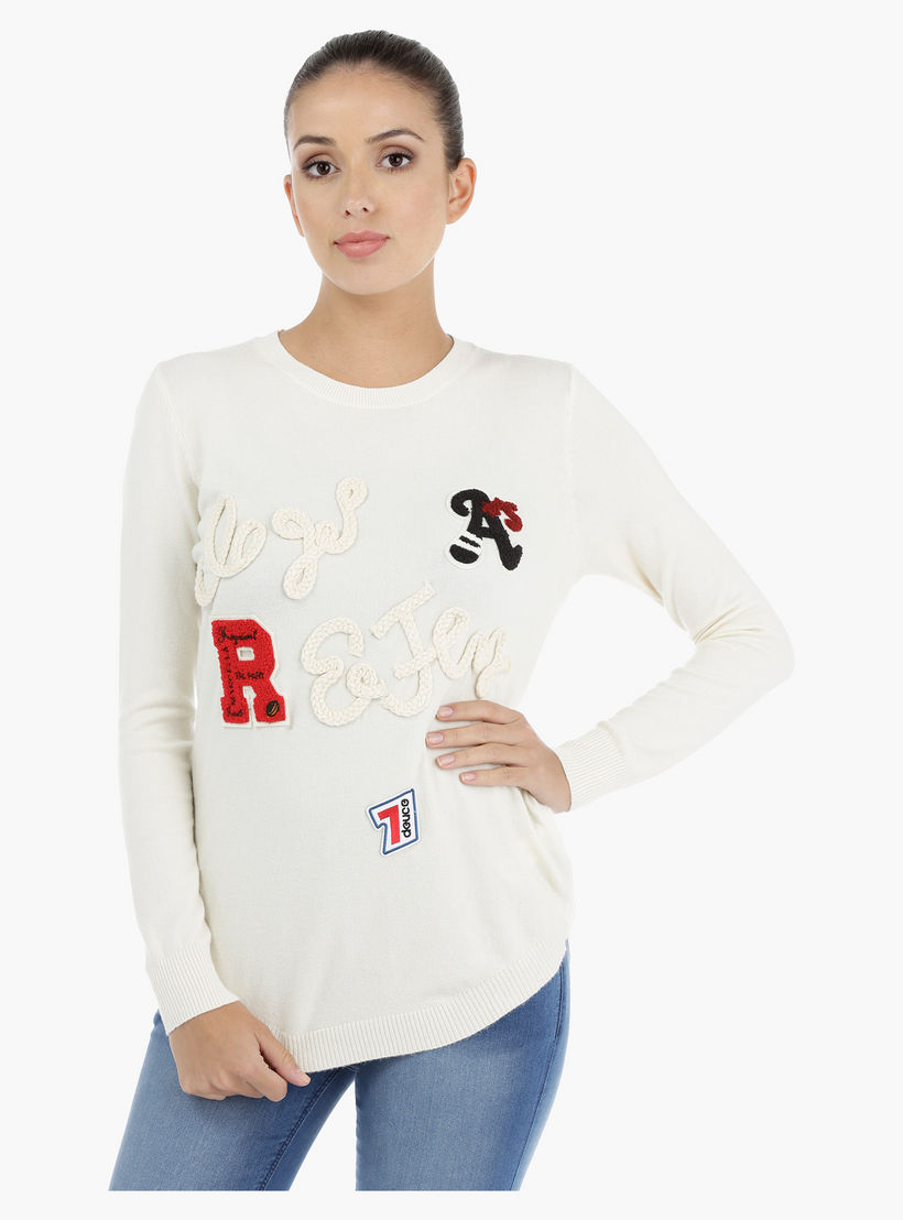 Sweater with Long Sleeves and Appliques-women-winterwear-hoodiesandsweatshirts-sweatshirts-image-5