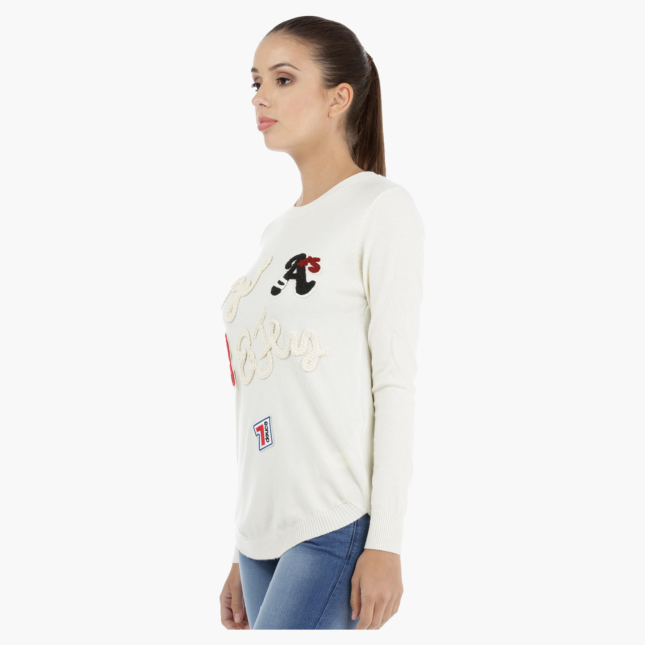 Sweater with Long Sleeves and Appliques-women-winterwear-hoodiesandsweatshirts-sweatshirts-image-3
