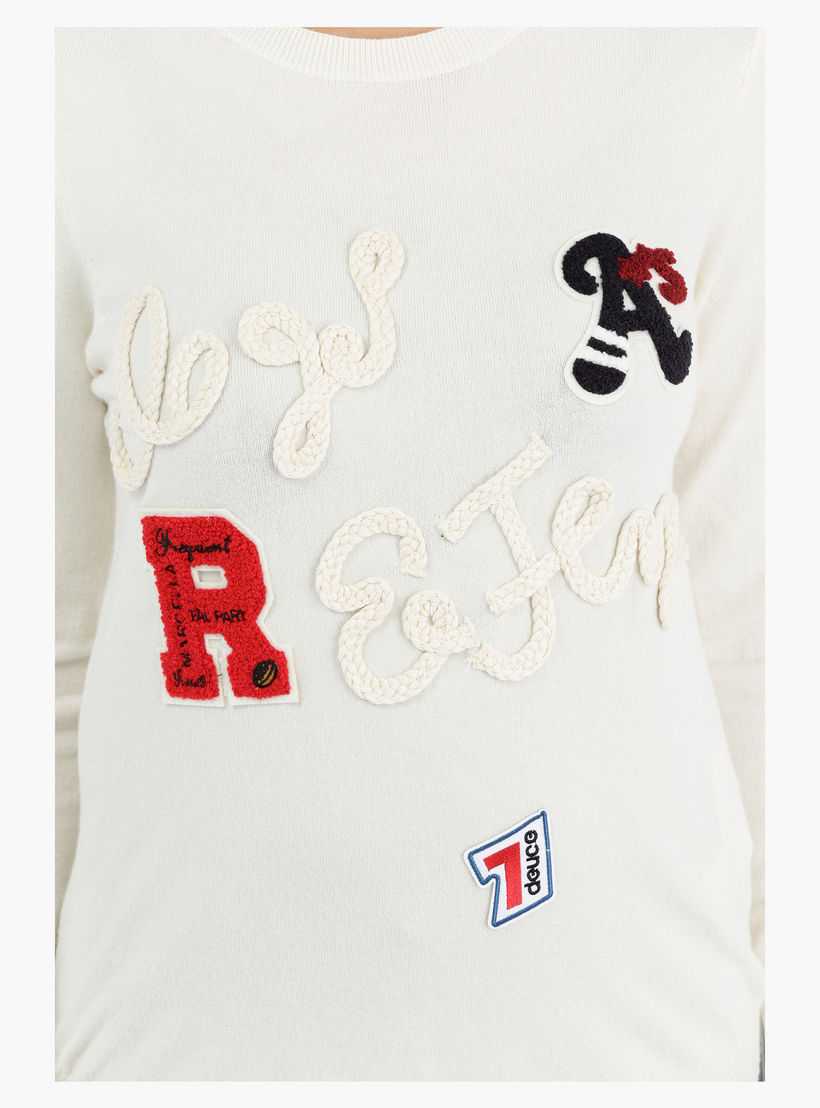 Sweater with Long Sleeves and Appliques-women-winterwear-hoodiesandsweatshirts-sweatshirts-image-2