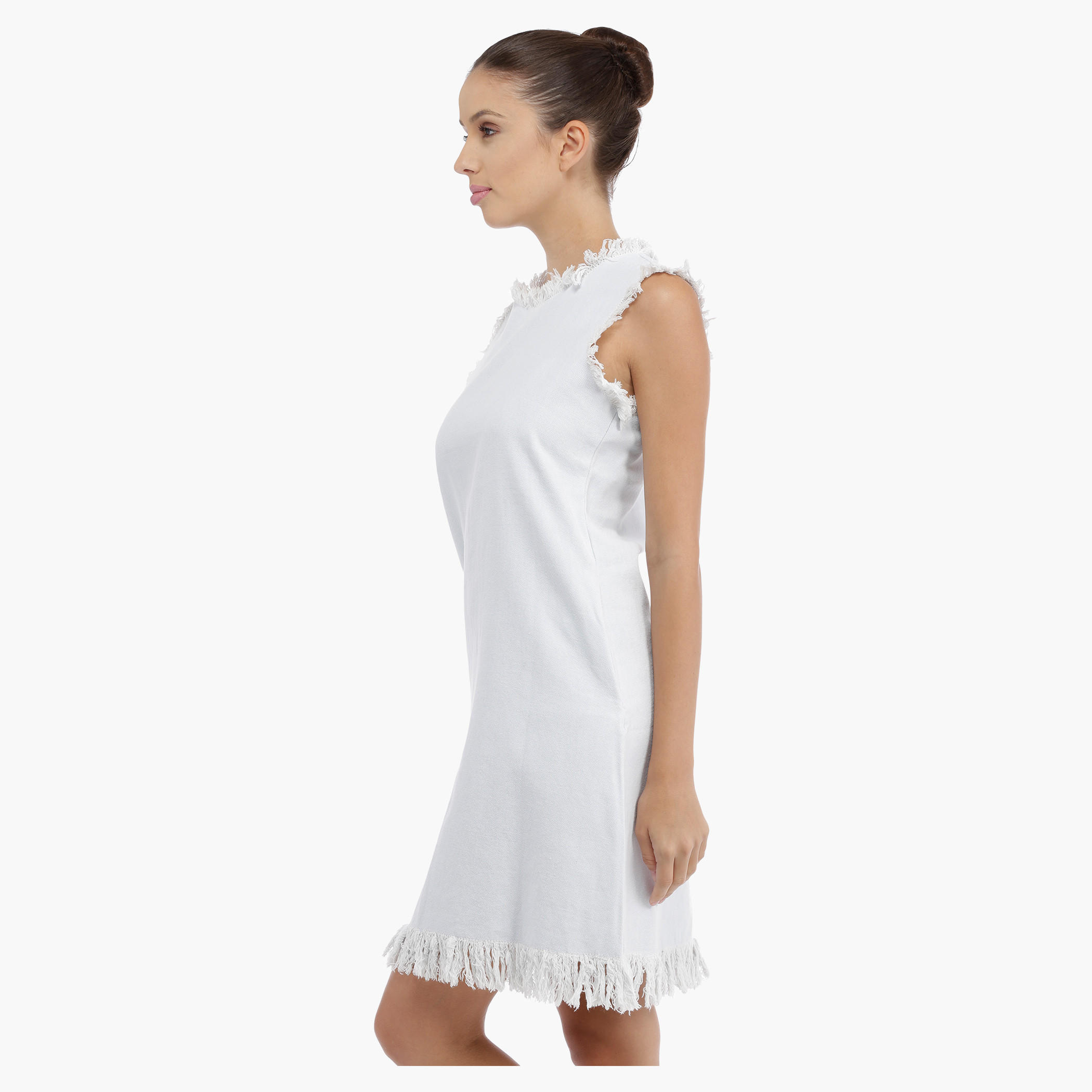 Shift Dress with Fringe Detail-women-clothing-dresses-image-3