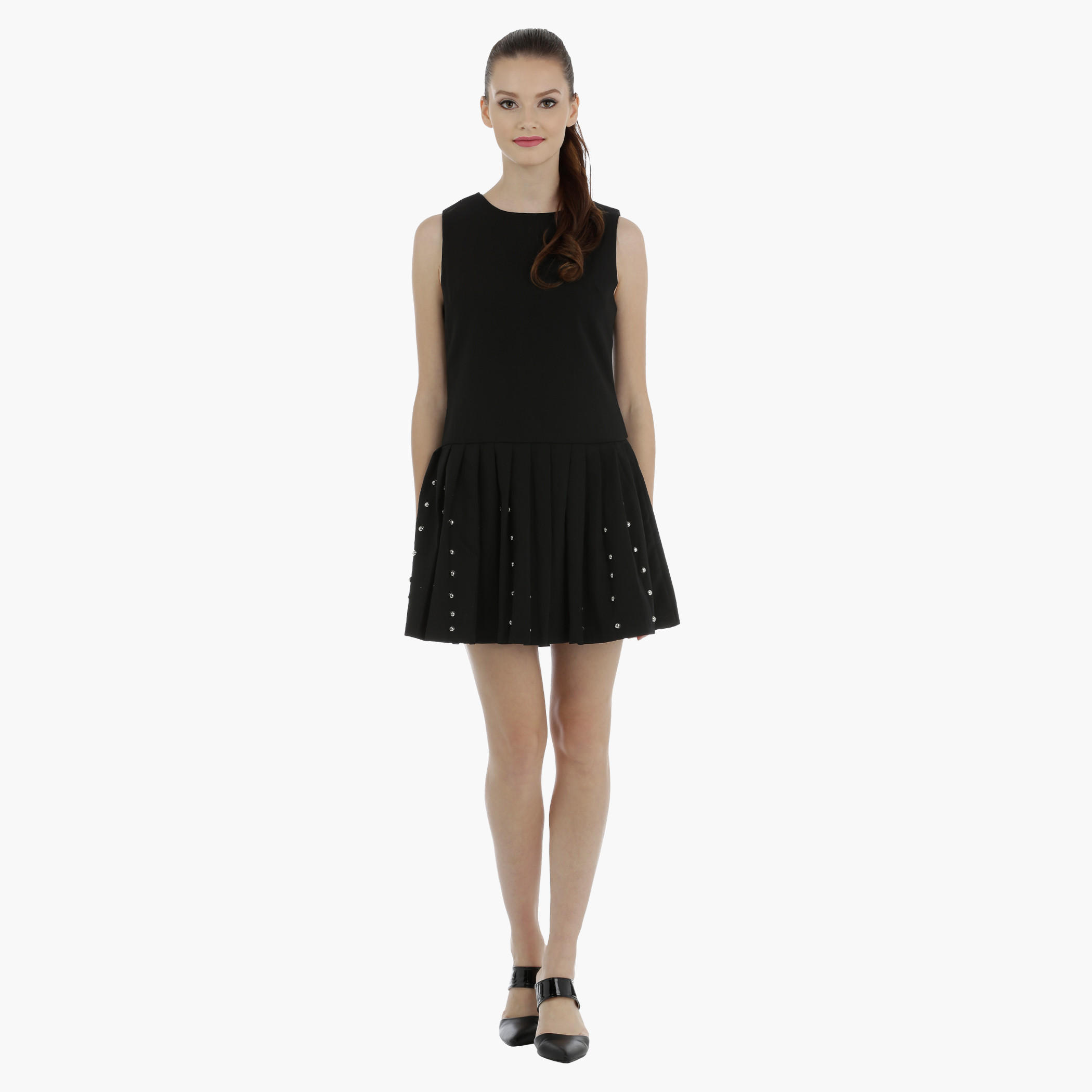 Sleeveless Dress with pleats-women-clothing-dresses-image-5