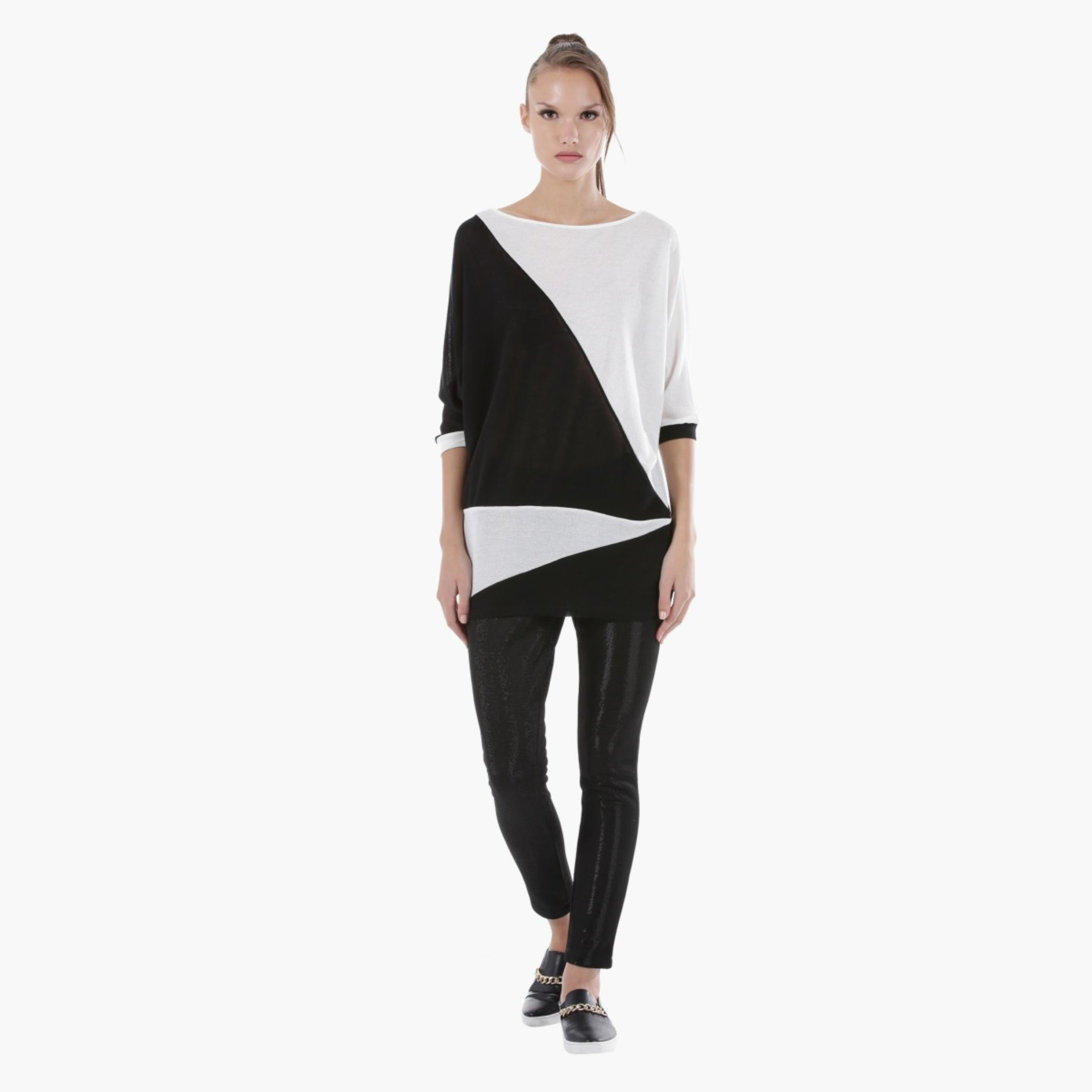 Dual-Tone Box Top-women-clothing-shirtsandblouses-blouses-image-1